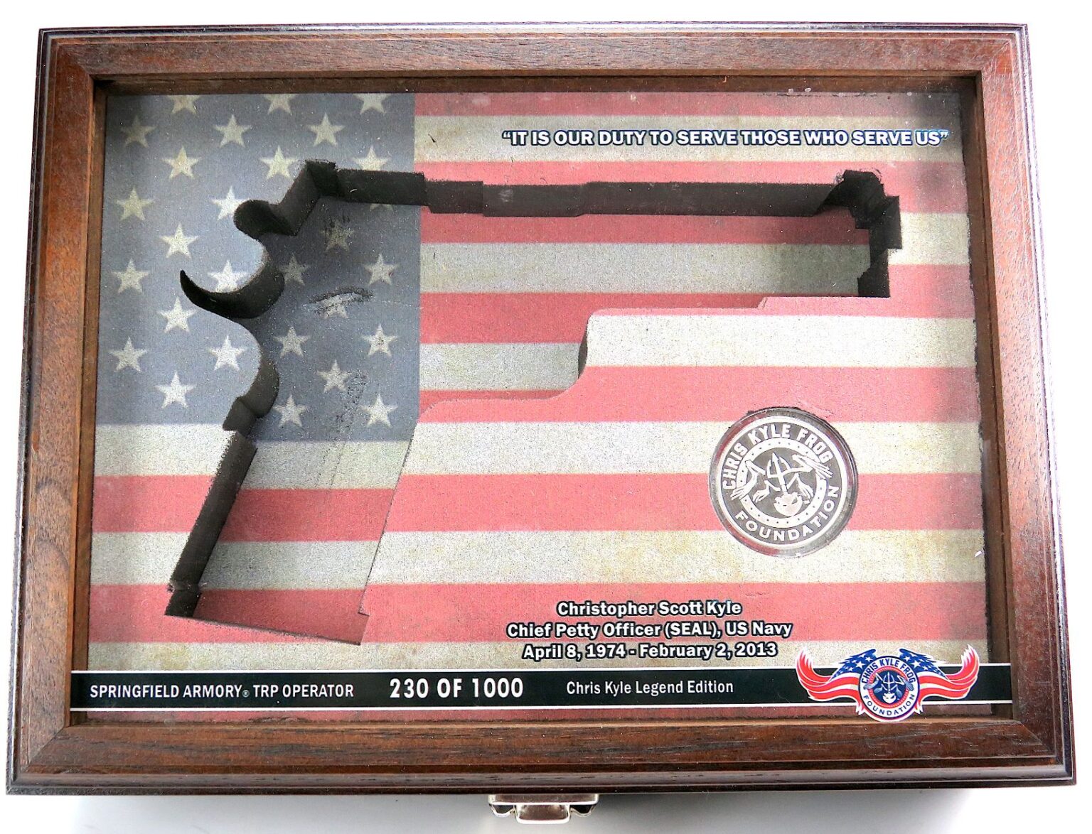 LIMITED EDITION SPRINGFIELD TRP 1911 CHRIS KYLE OPERATOR LEGEND SERIES ...