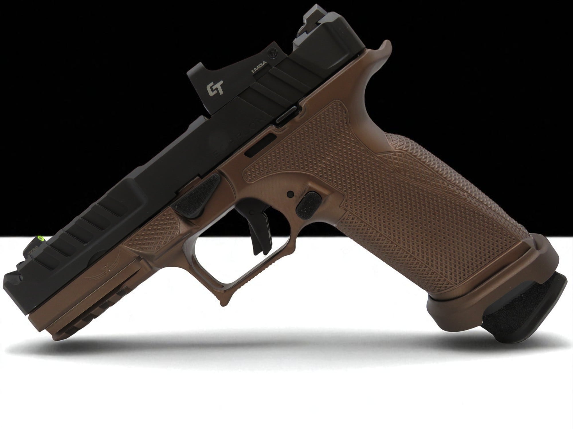 Modified New Springfield Armory Echelon Chunk Port w/ Icarus Frame FDE, Magwell 4.5" 9mm - Image 3