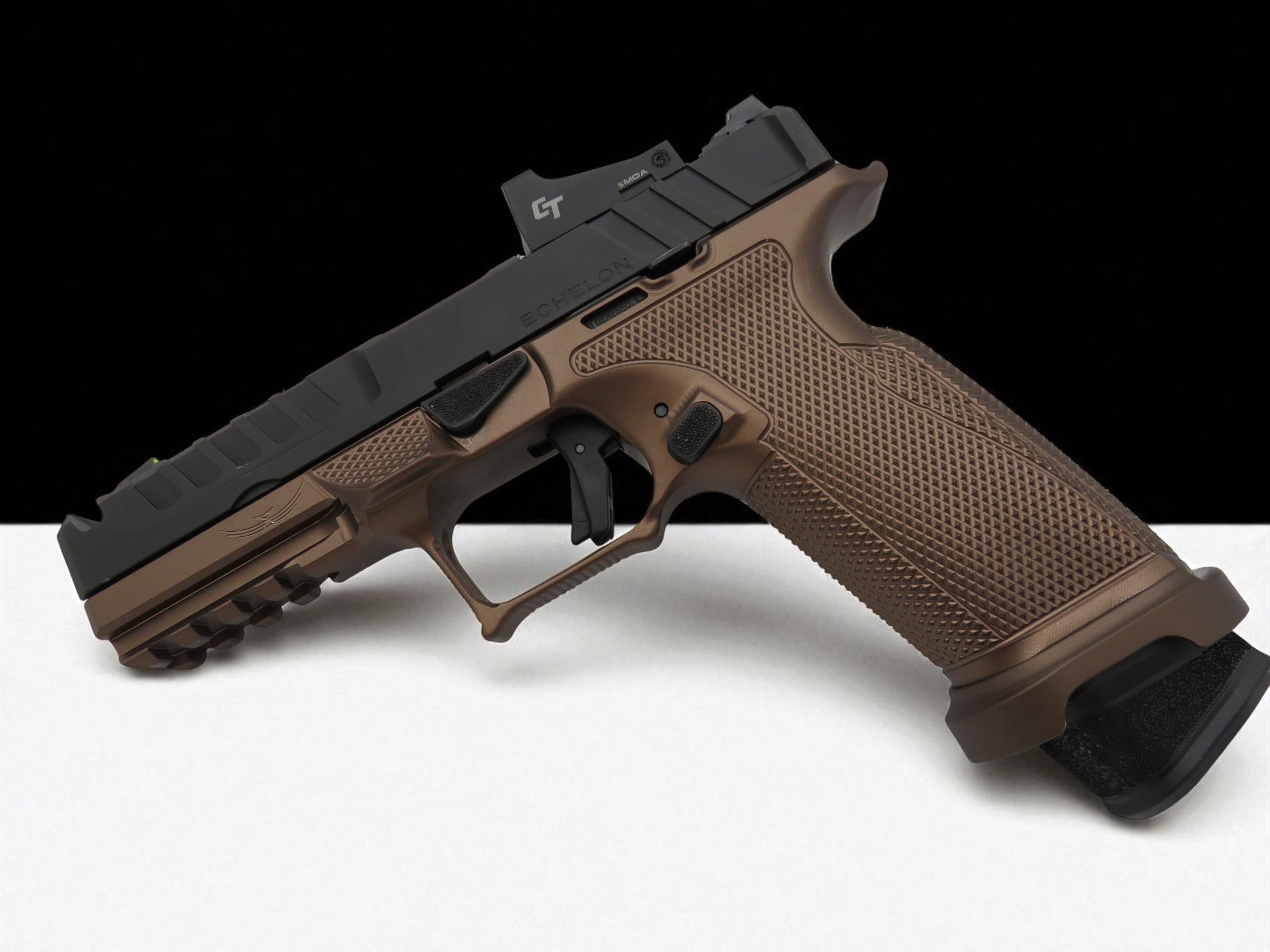 Modified New Springfield Armory Echelon Chunk Port w/ Icarus Frame FDE, Magwell 4.5" 9mm - Image 9