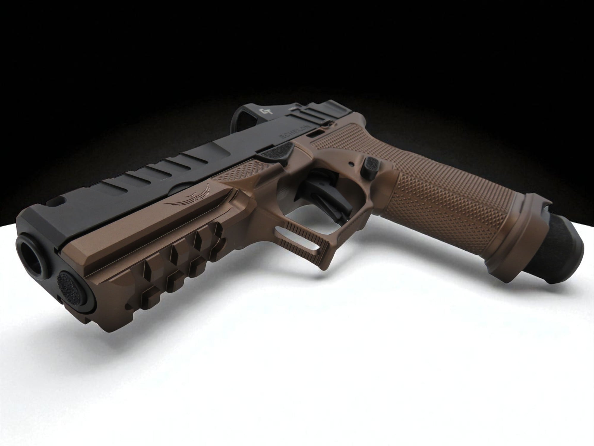 Modified New Springfield Armory Echelon Chunk Port w/ Icarus Frame FDE, Magwell 4.5" 9mm - Image 11
