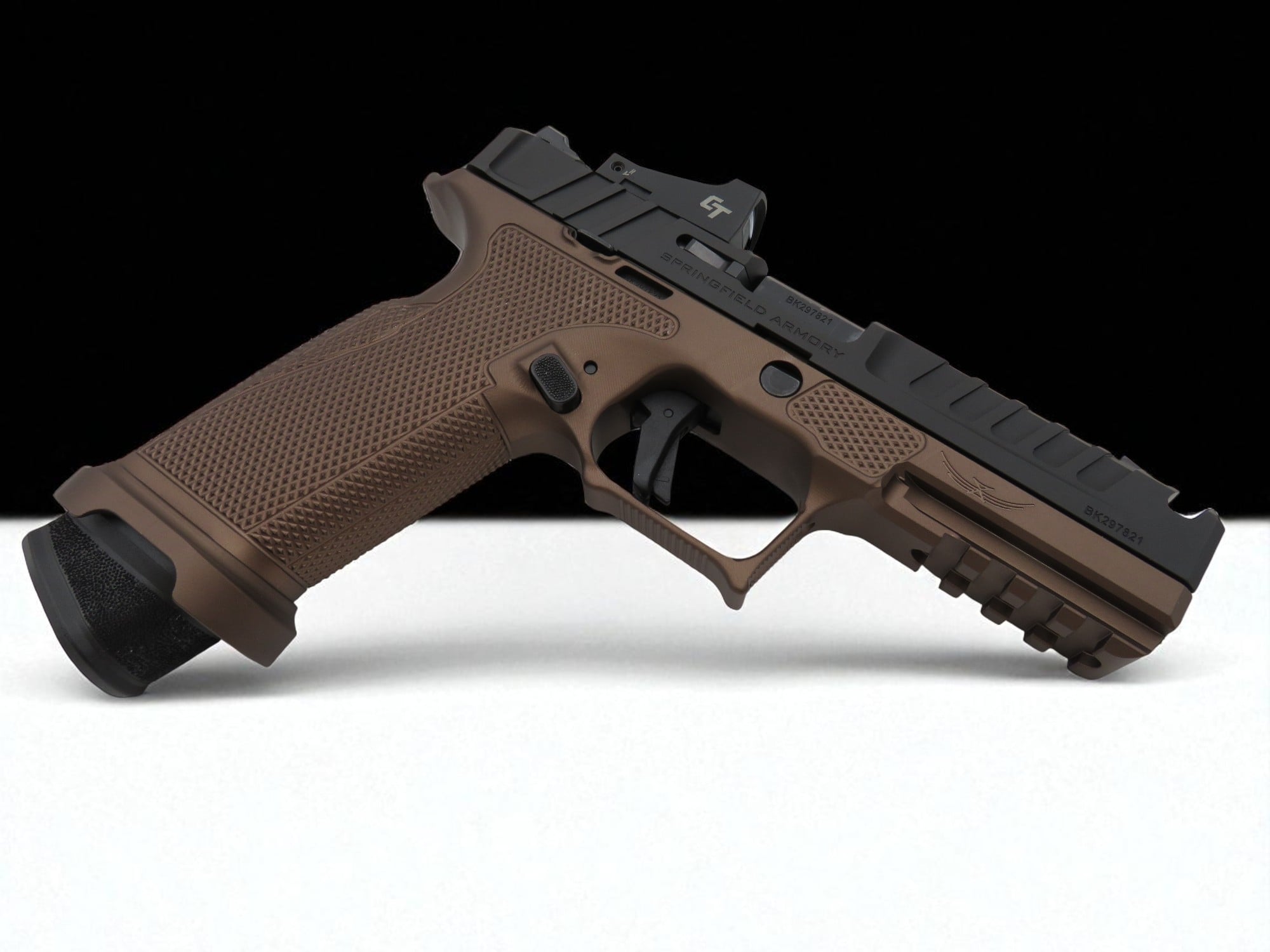 Modified New Springfield Armory Echelon Chunk Port w/ Icarus Frame FDE, Magwell 4.5" 9mm - Image 10
