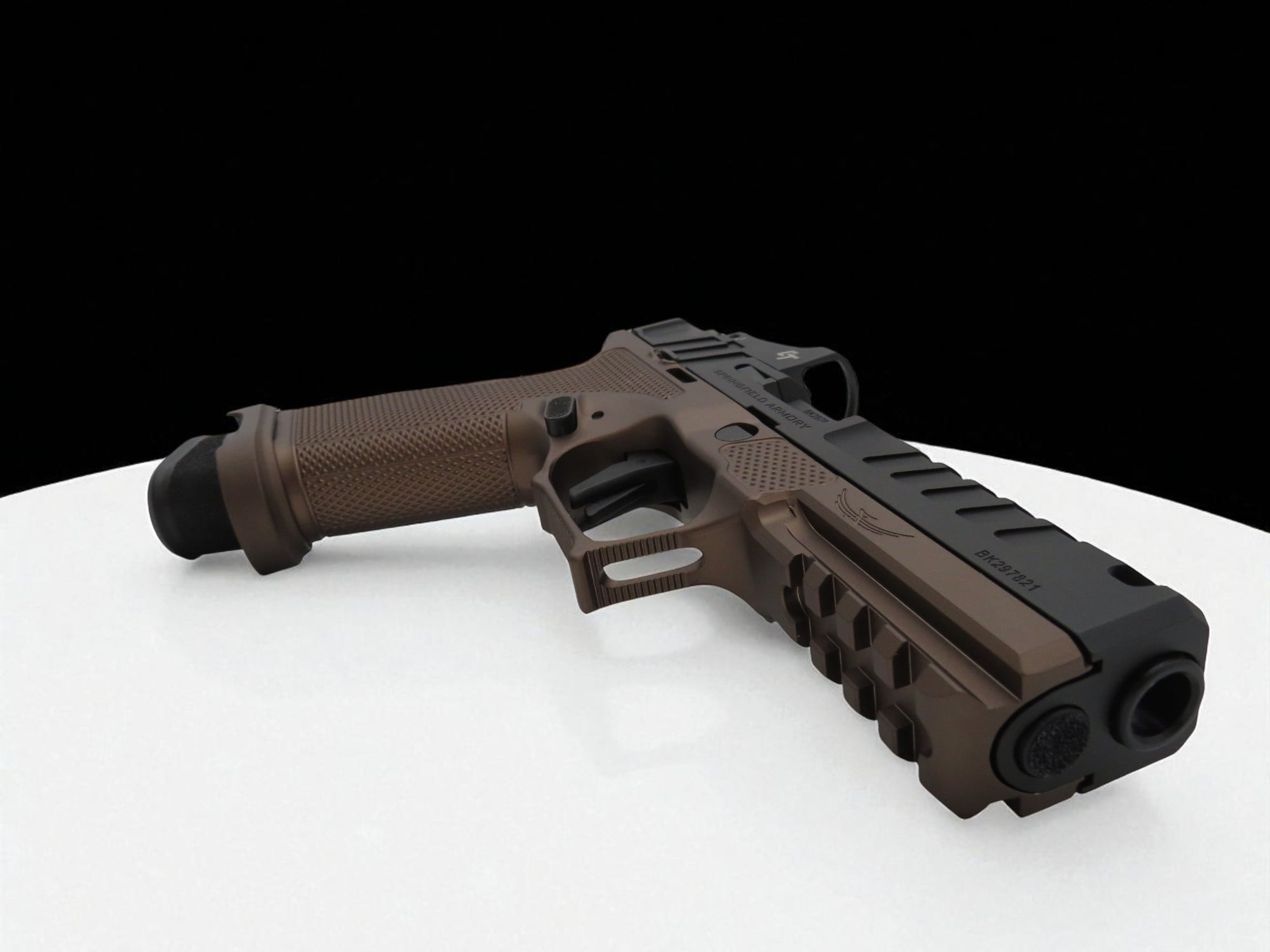 Modified New Springfield Armory Echelon Chunk Port w/ Icarus Frame FDE, Magwell 4.5" 9mm - Image 12