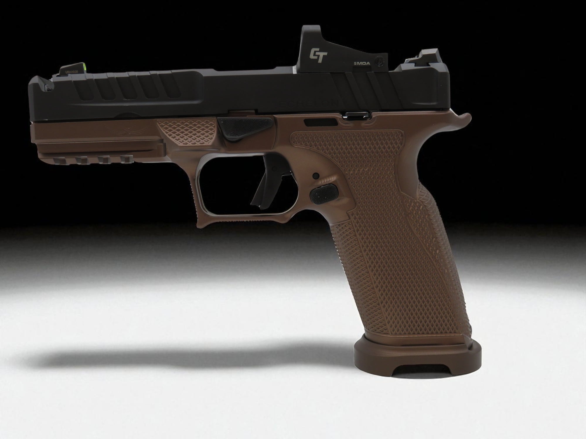 Modified New Springfield Armory Echelon Chunk Port w/ Icarus Frame FDE, Magwell 4.5" 9mm - Image 7