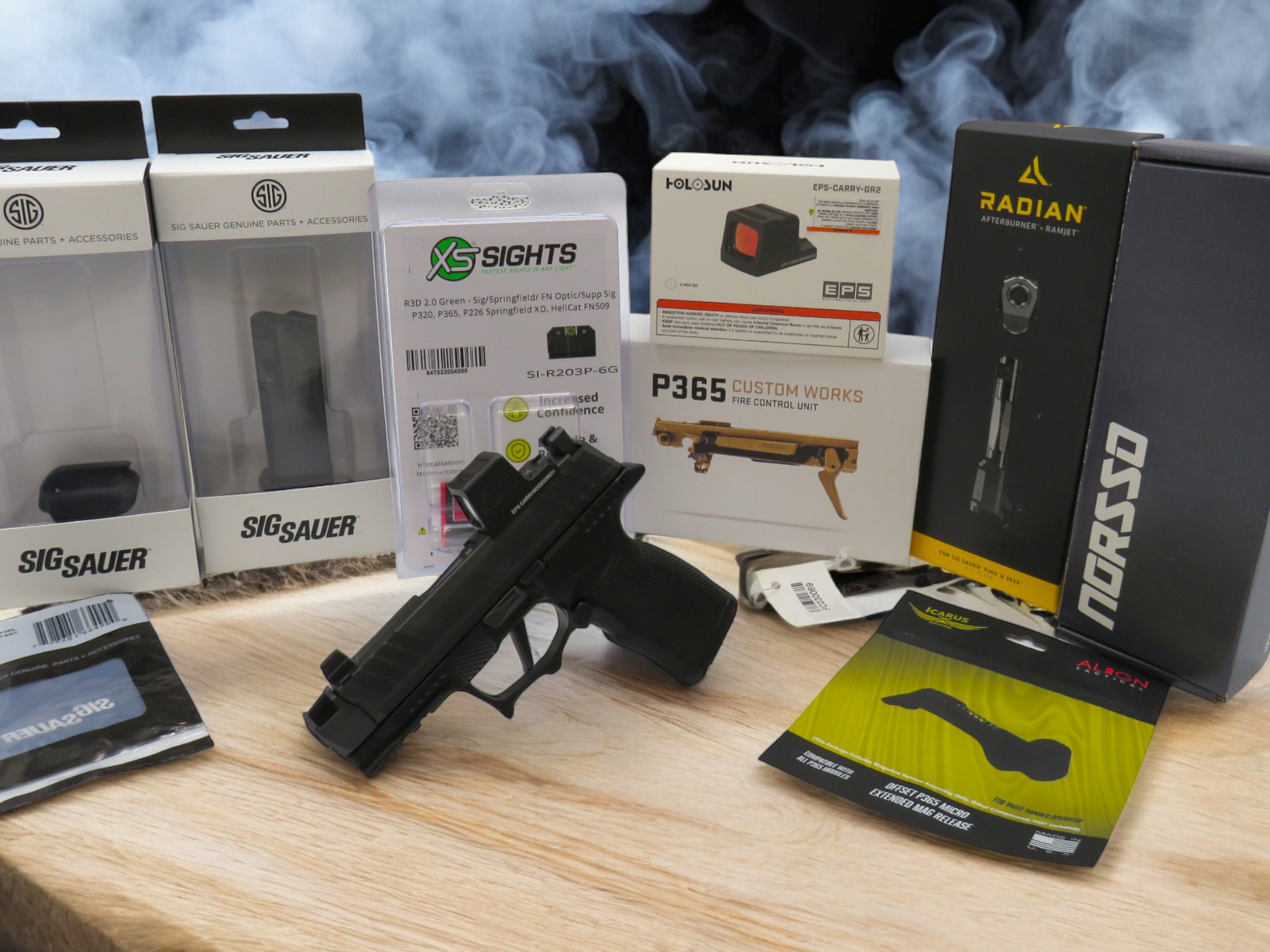 SK Sig P365/X Custom Works with Radian RamJet (BLACK), Norsso Spec