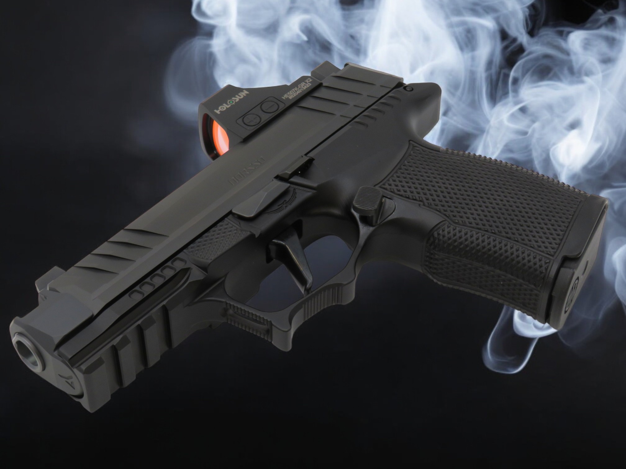 SK Sig P365/X Custom Works with Radian RamJet (GRAY), Norsso Spec Ops Slide, Icarus Frame and More - Image 10