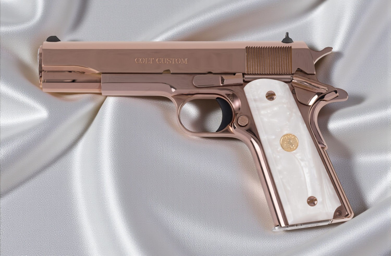 NEW TALO COLT CUSTOM ROSE GOLD 1911 38 Super ONE of 250 - Image 3