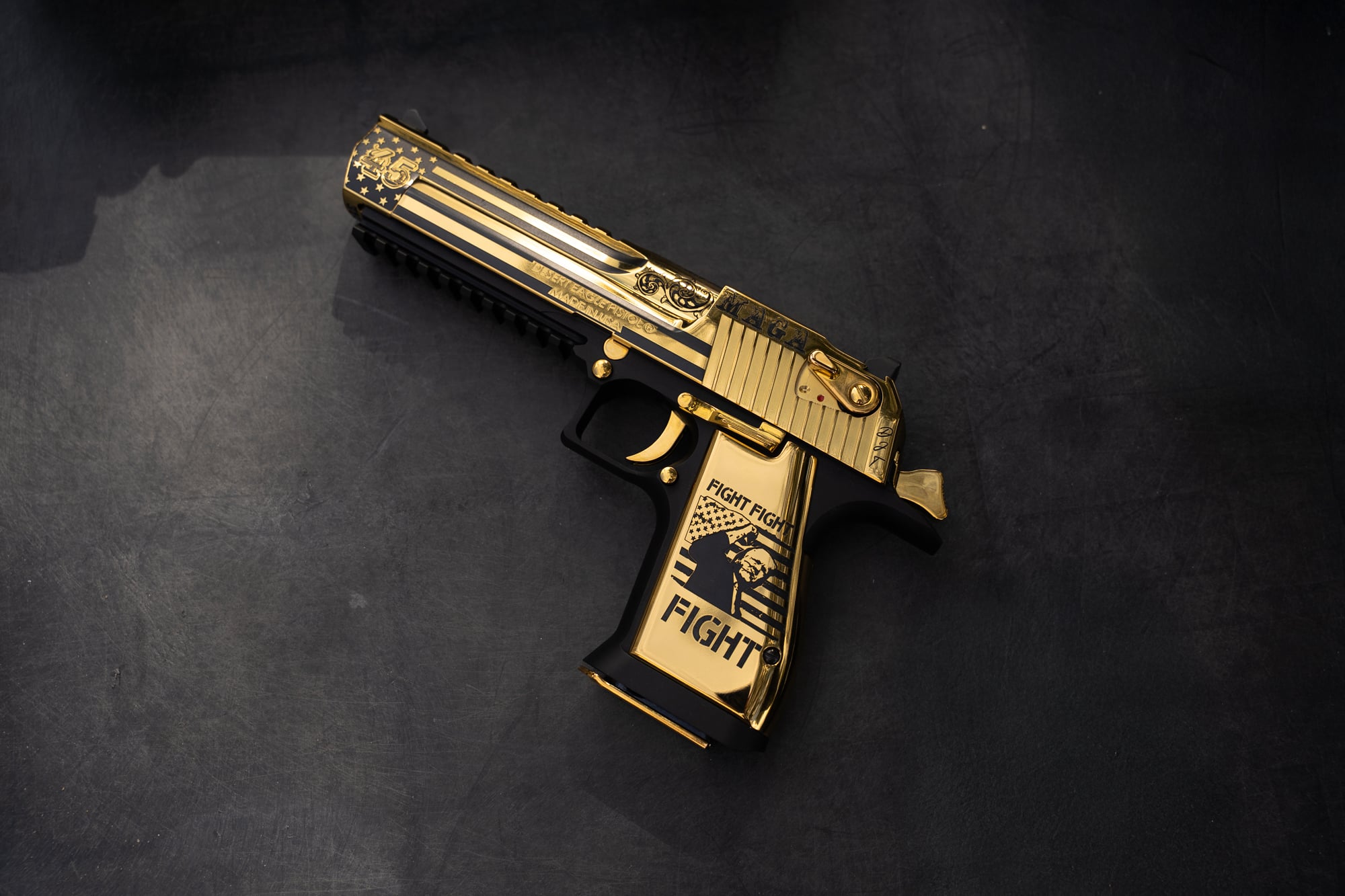 Limited Edition Desert Eagle 50AE TRUMP MAGA 45/47 Gun #005 of 100 MAGA05 - Image 7
