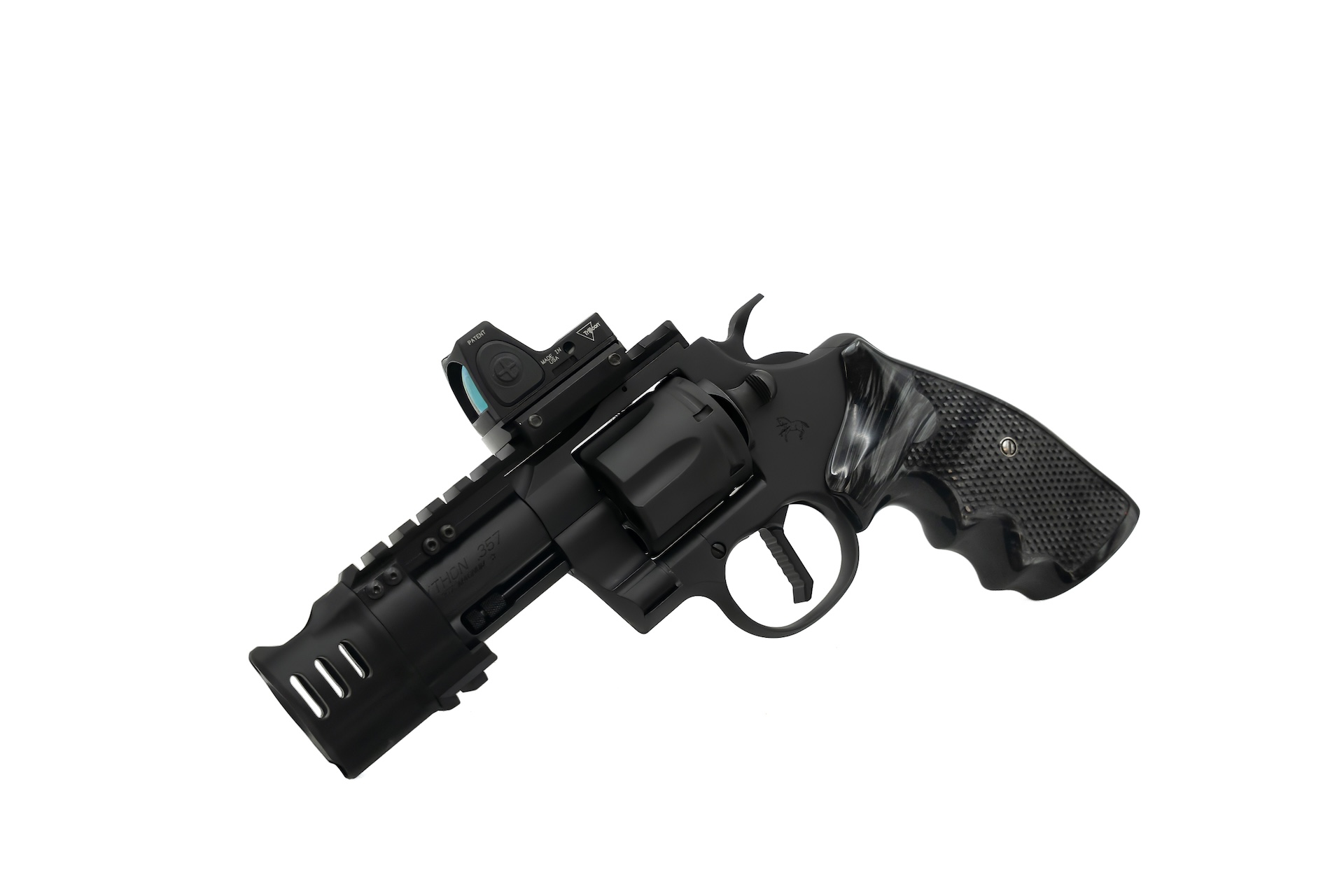 Custom Colt Python 3" Compensated, Pic Rail, RMR Red Dot and Mount, Reactiv Maxx Grips - Image 3