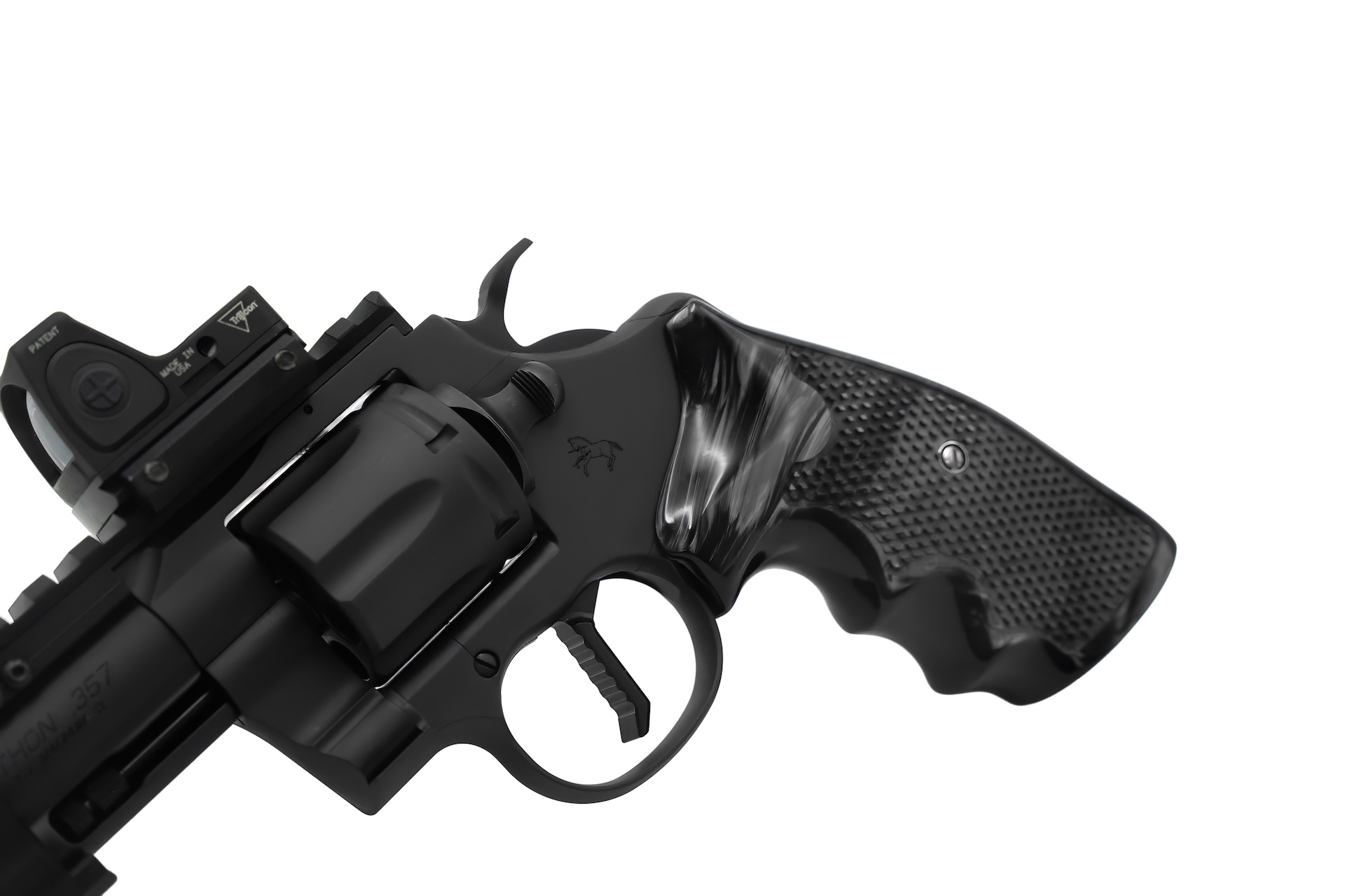 Custom Colt Python 3" Compensated, Pic Rail, RMR Red Dot and Mount, Reactiv Maxx Grips - Image 11