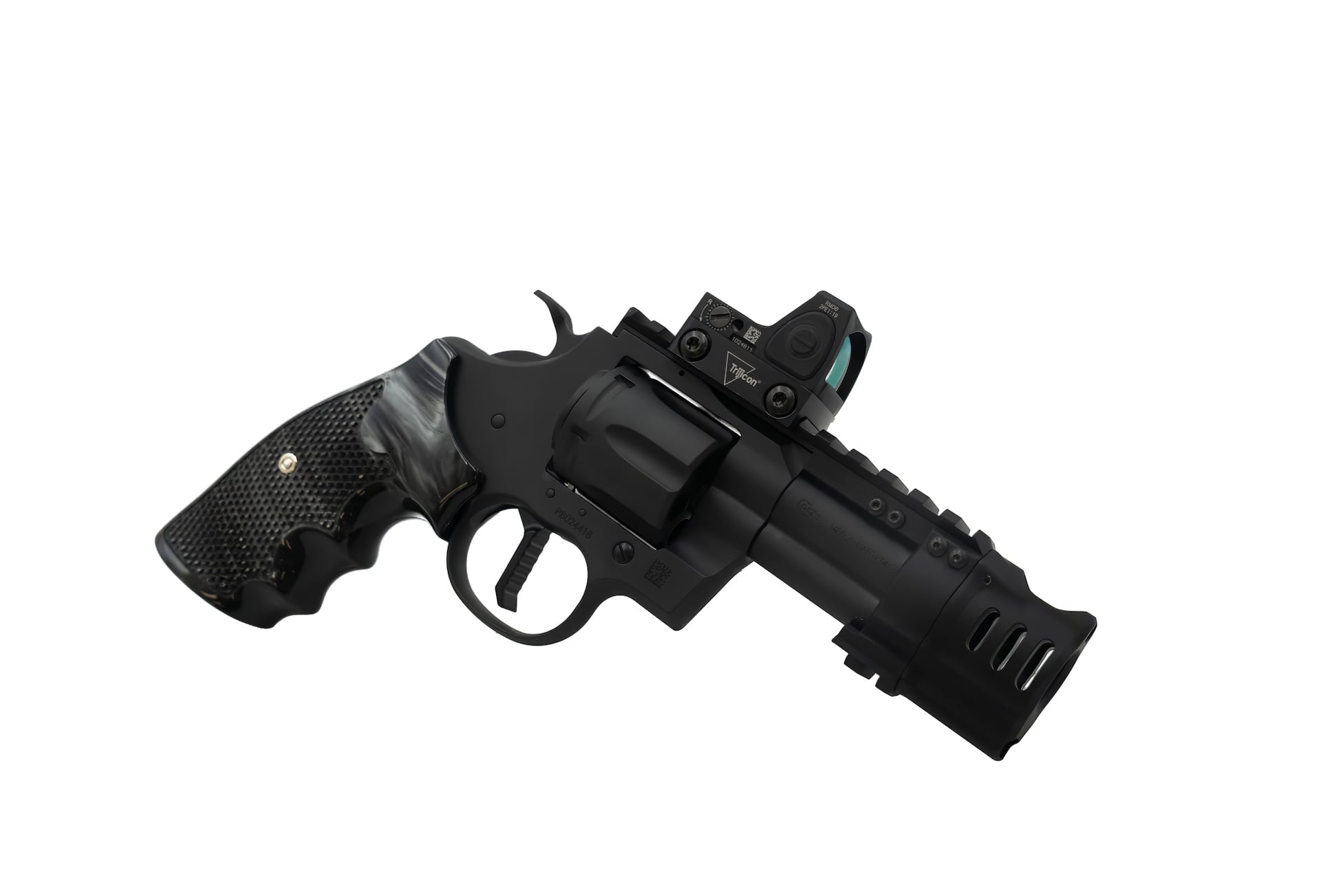 Custom Colt Python 3" Compensated, Pic Rail, RMR Red Dot and Mount, Reactiv Maxx Grips - Image 4