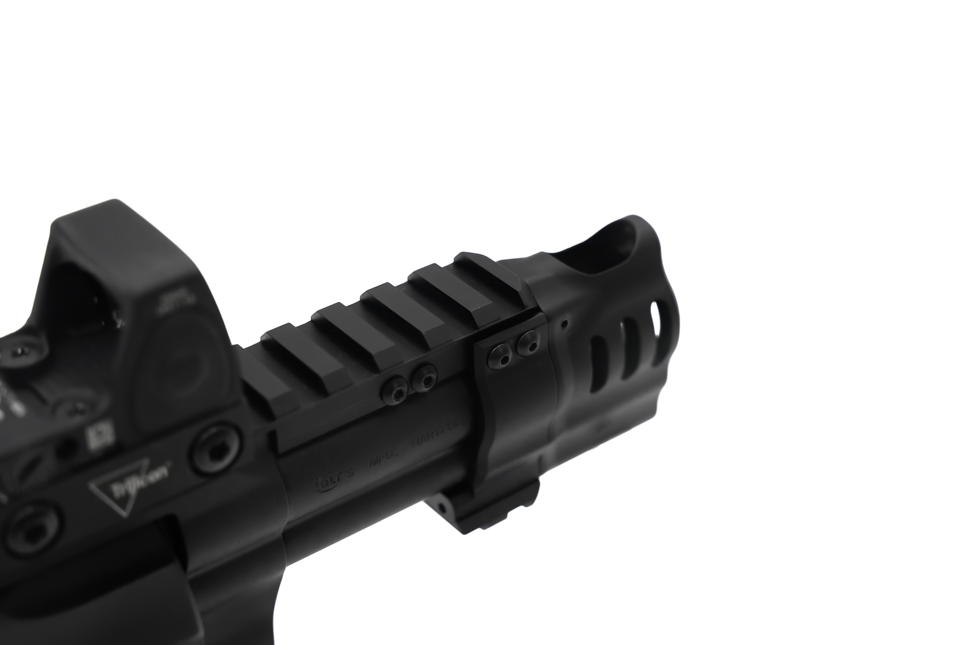 Custom Colt Python 3" Compensated, Pic Rail, RMR Red Dot and Mount, Reactiv Maxx Grips - Image 12