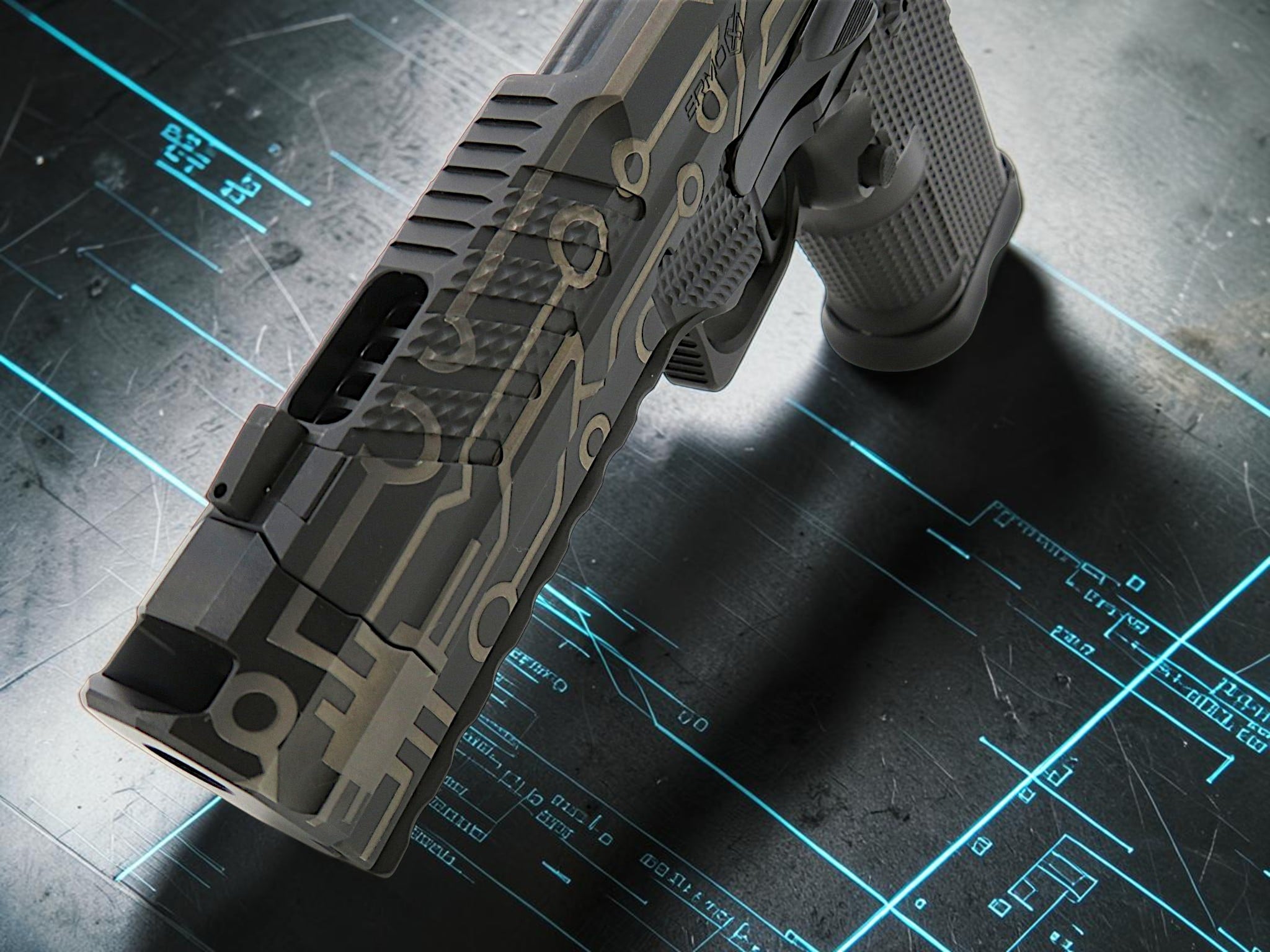 CUSTOM SHOP LIMITED EDITION CYBER ATTACK BLACKOUT-EDITION FUSION FIREARMS XP-PRO COMP & PORTED AMBI - Image 7