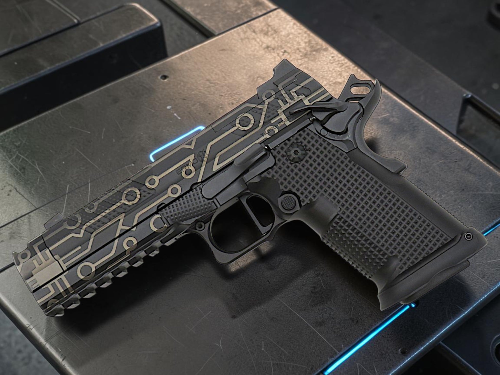 CUSTOM SHOP LIMITED EDITION CYBER ATTACK BLACKOUT-EDITION FUSION FIREARMS XP-PRO COMP & PORTED AMBI - Image 8