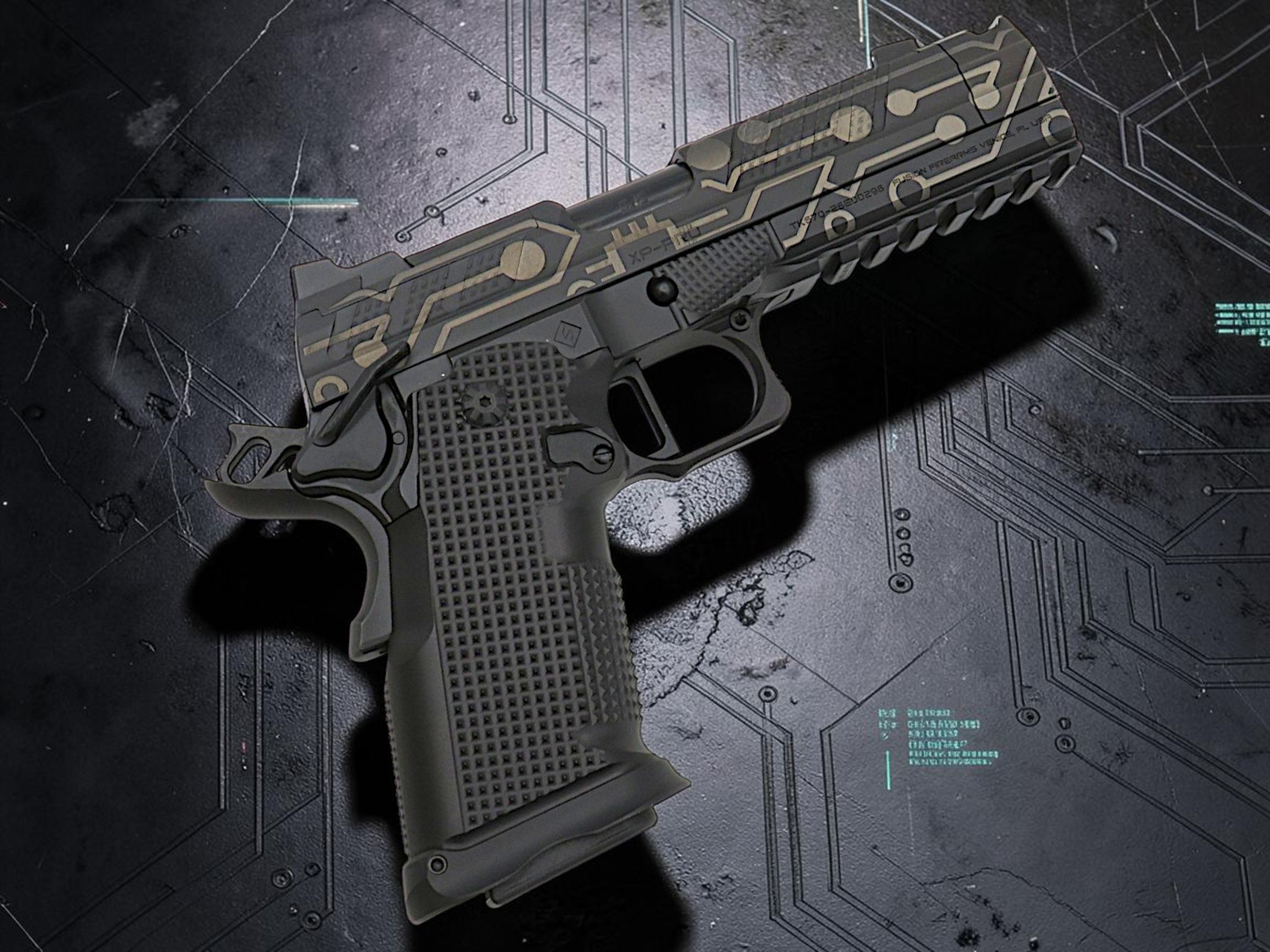 CUSTOM SHOP LIMITED EDITION CYBER ATTACK BLACKOUT-EDITION FUSION FIREARMS XP-PRO COMP & PORTED AMBI - Image 5