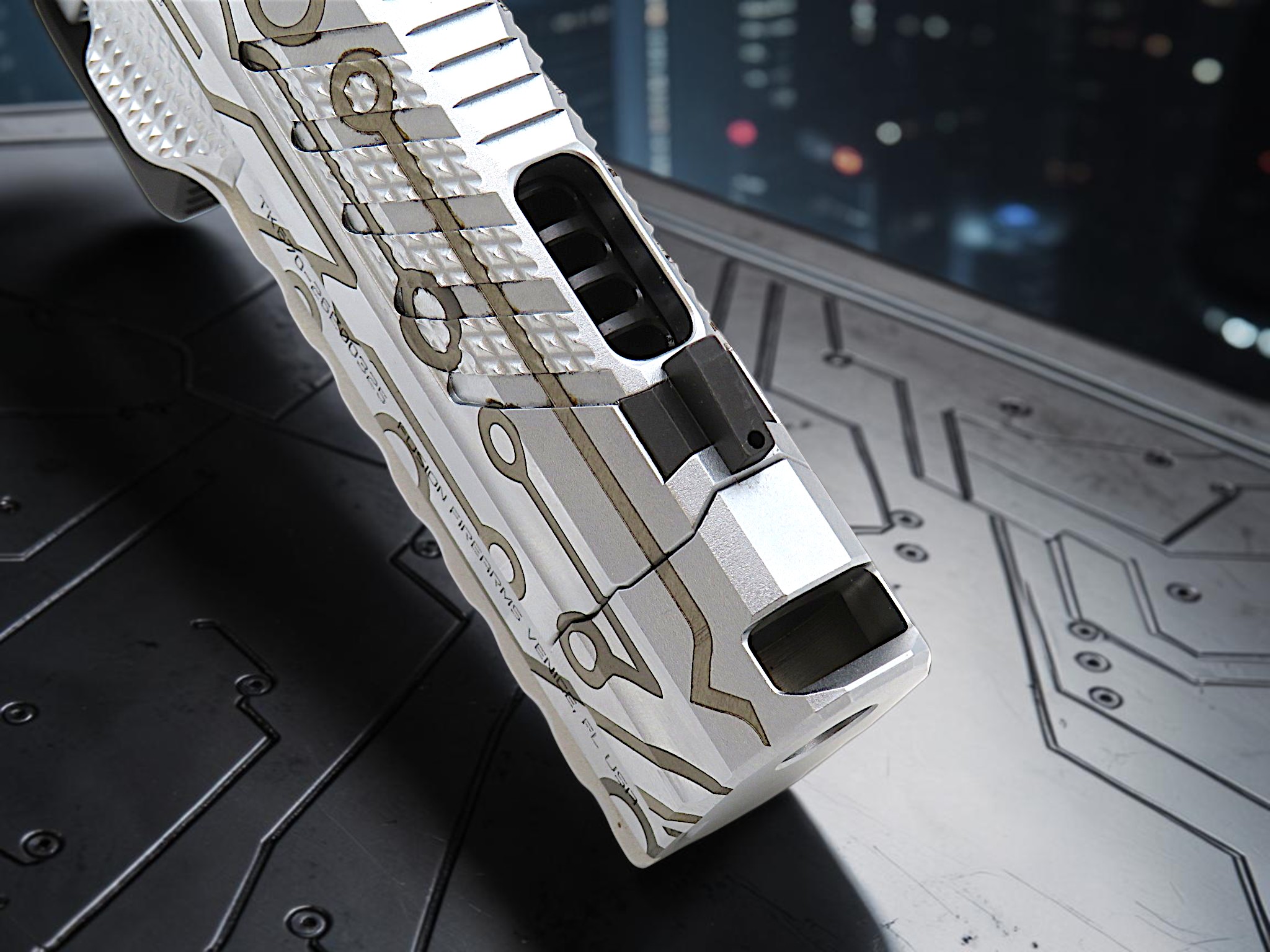 CUSTOM SHOP LIMITED EDITION CYBER ATTACK CHROME EDITION FUSION FIREARMS XP-PRO COMP & PORTED AMBI - Image 8