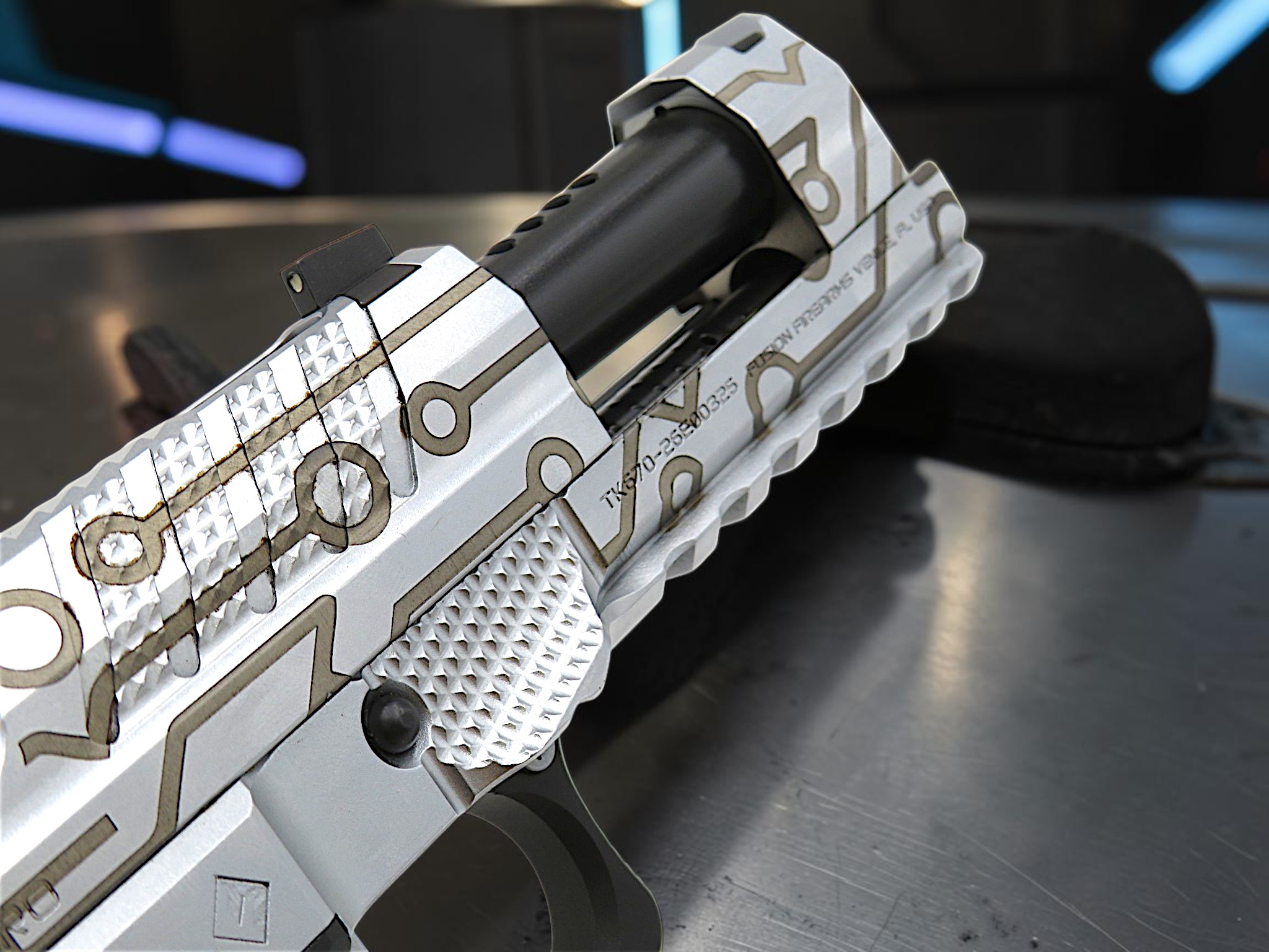 CUSTOM SHOP LIMITED EDITION CYBER ATTACK CHROME EDITION FUSION FIREARMS XP-PRO COMP & PORTED AMBI - Image 10