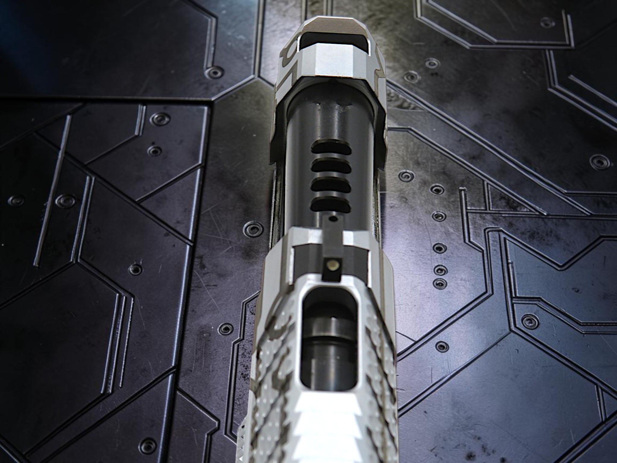 CUSTOM SHOP LIMITED EDITION CYBER ATTACK CHROME EDITION FUSION FIREARMS XP-PRO COMP & PORTED AMBI - Image 11