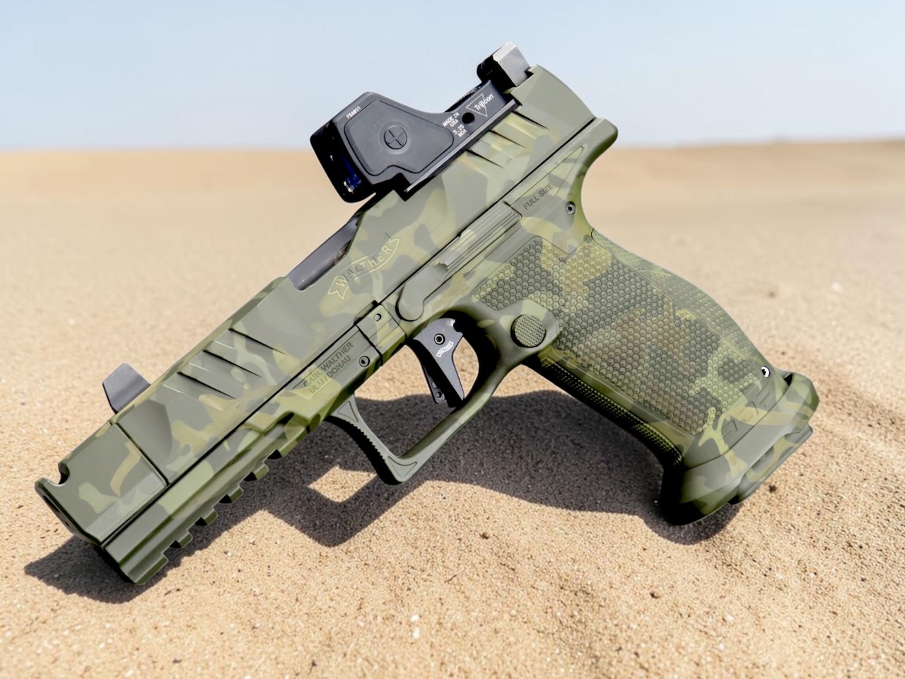 SK Customs Green Camo Edition Walther PDP Pro-X FS 4.6" 20rd PMM Comp with RMR HD