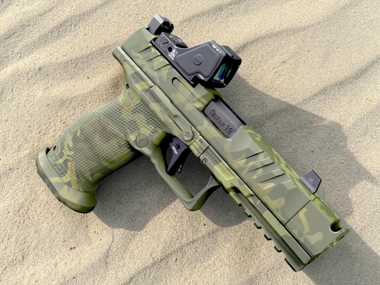 SK Customs Green Camo Edition Walther PDP Pro-X FS 4.6" 20rd PMM Comp with RMR HD - Image 2