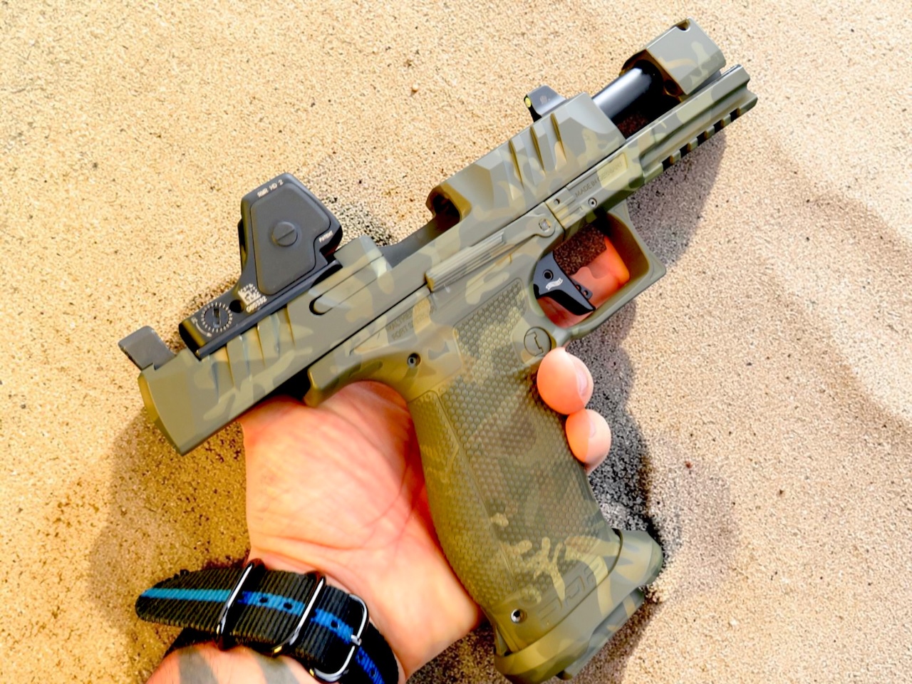 SK Customs Green Camo Edition Walther PDP Pro-X FS 4.6" 20rd PMM Comp with RMR HD - Image 3