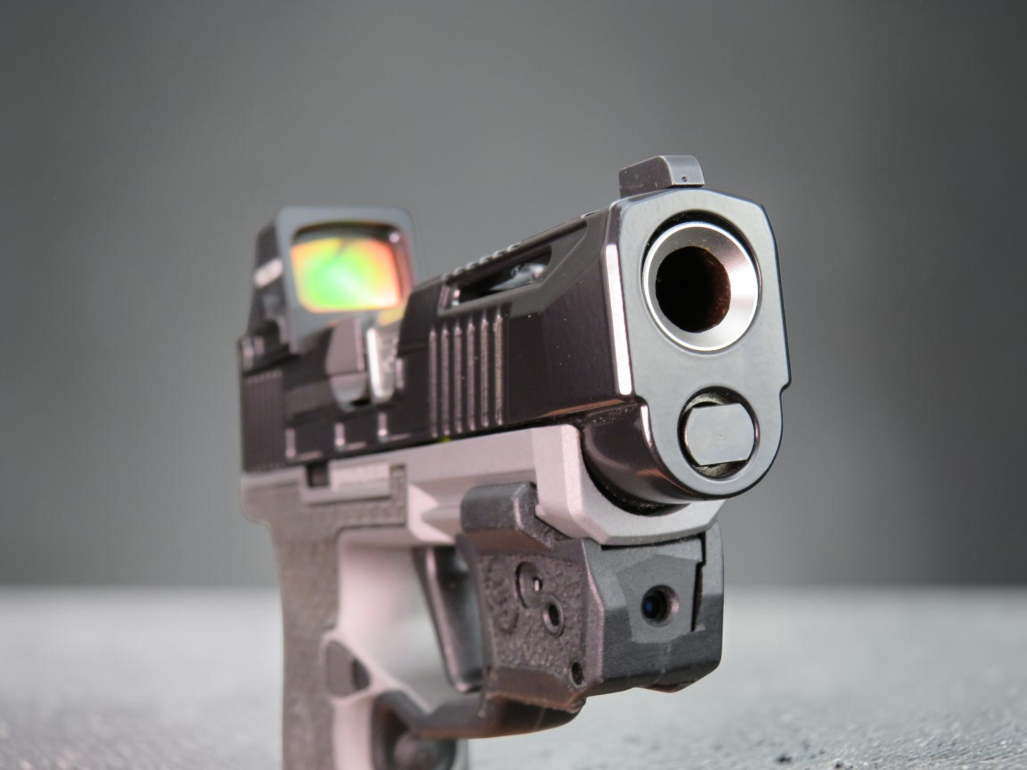 CUSTOM SIG P365XL 9mm Tetris Stipple, Cerakoted, Pic Rail with Optic and Lots of Extras - Image 12