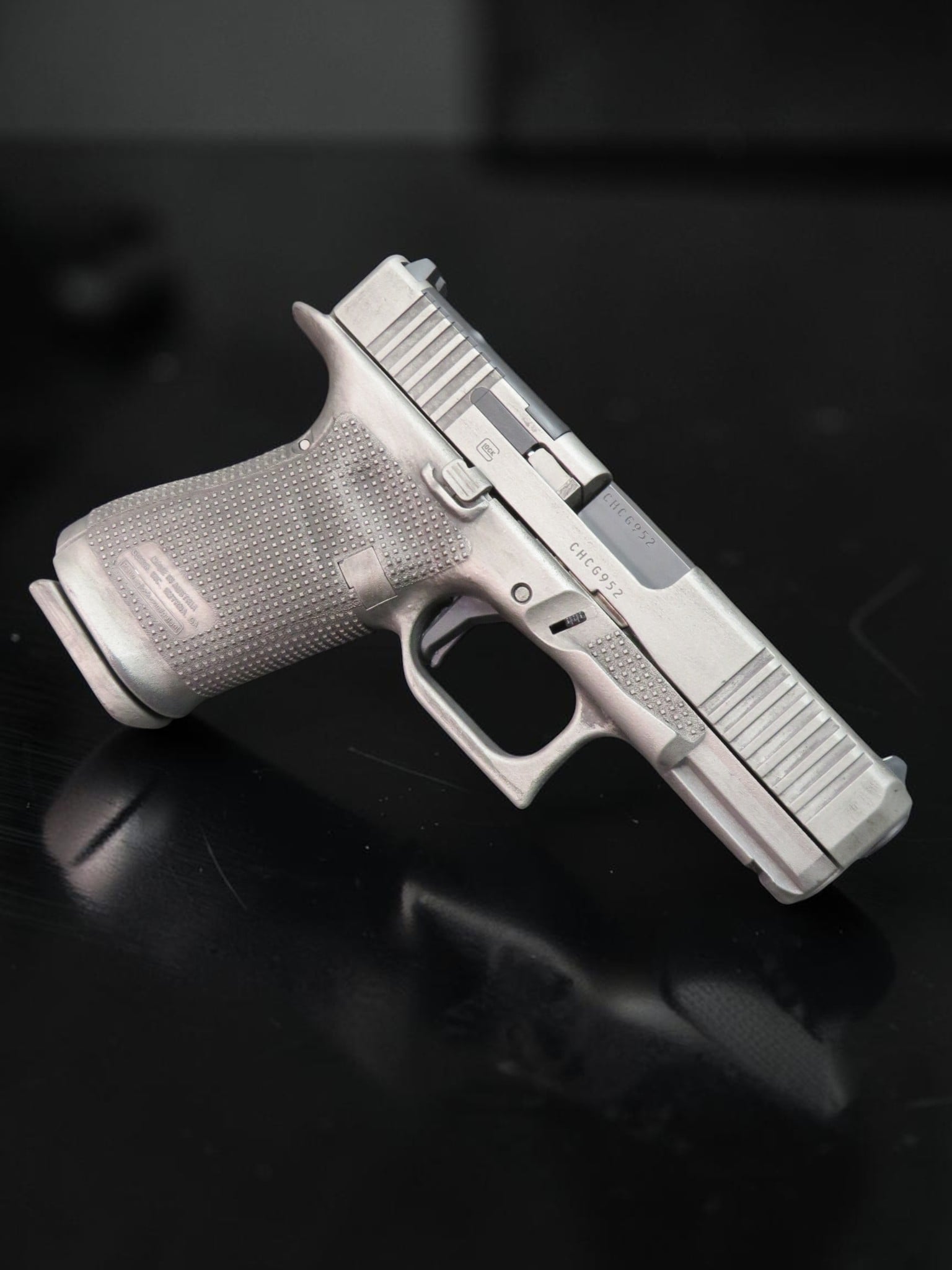 SK Customs Glock 19 Gen 6 MOS Distressed Sniper Gray CERAKOTE 15rd Mags - Image 4