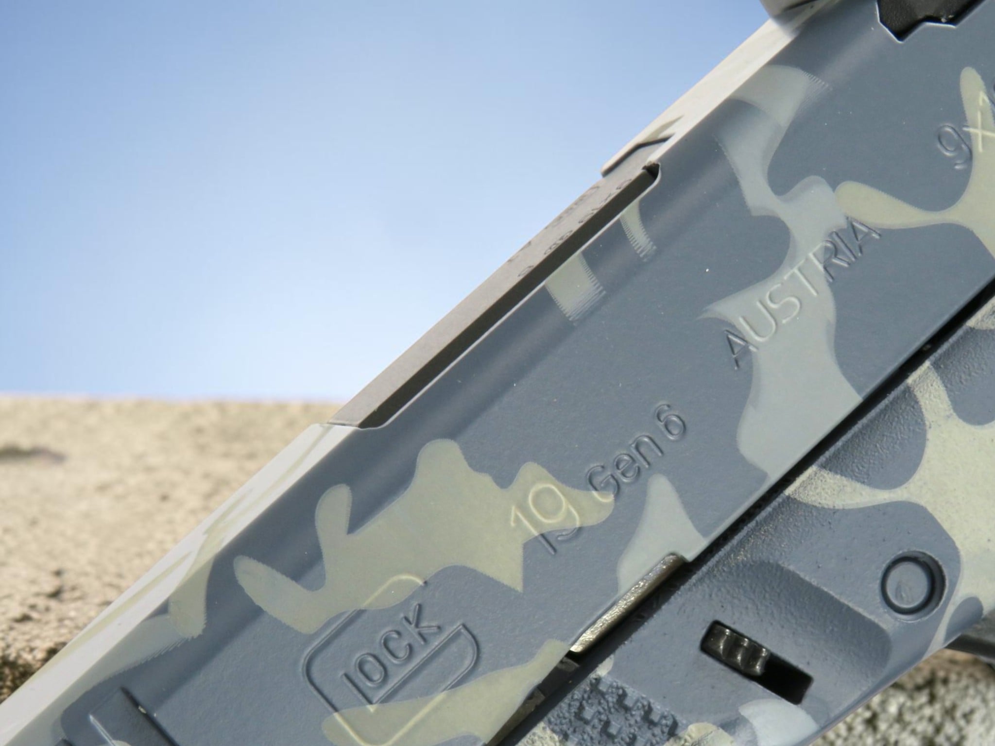 SK Customs Glock 19 Gen 6 COA Camo Blue Gray CERAKOTE 15rd Mags - Image 6