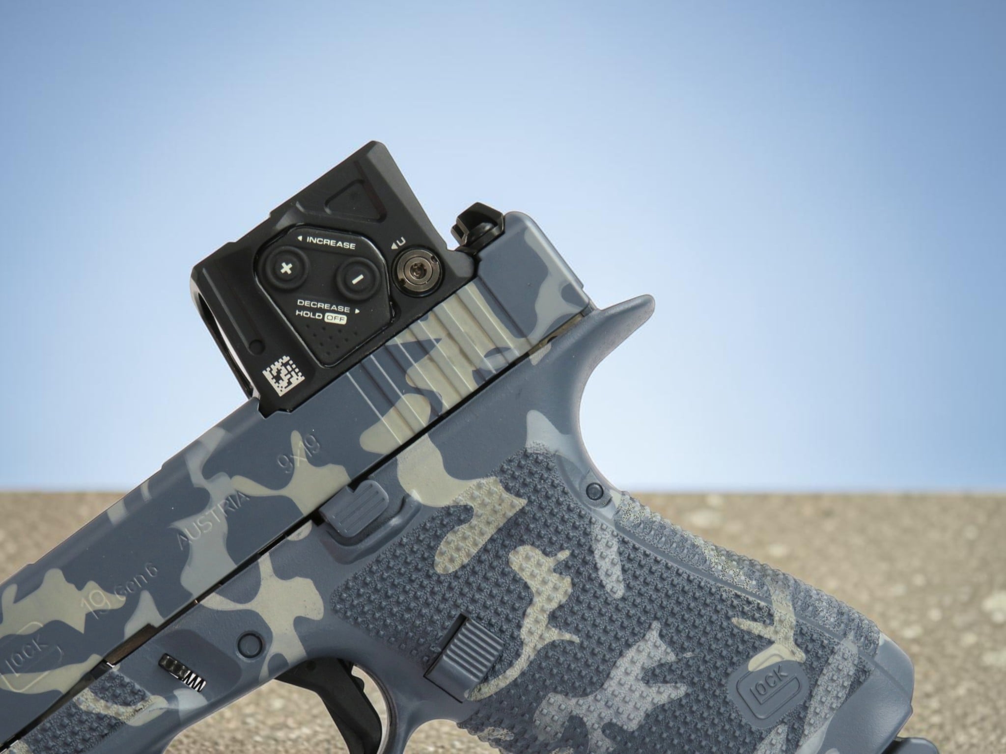 SK Customs Glock 19 Gen 6 COA Camo Blue Gray CERAKOTE 15rd Mags - Image 4