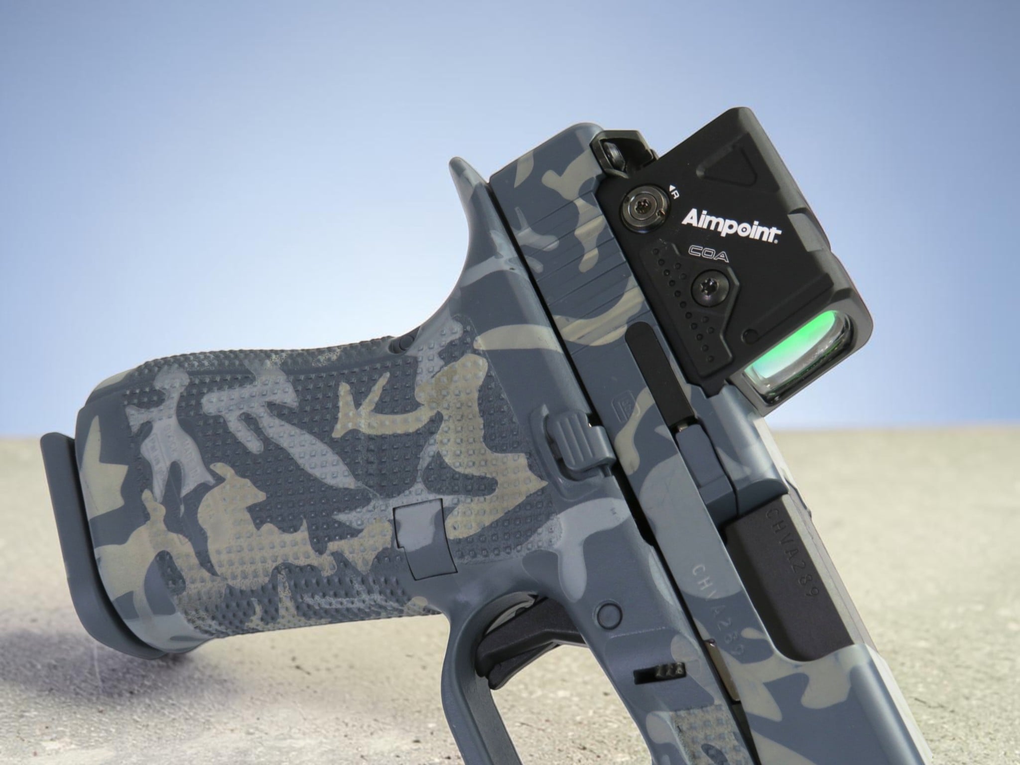 SK Customs Glock 19 Gen 6 COA Camo Blue Gray CERAKOTE 15rd Mags - Image 5
