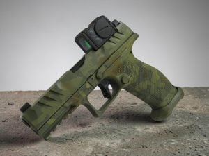 SK Customs Green Camo Edition Walther PDP Pro 9mm FS 45 181 with Aimpoint Acro 2881225PRO