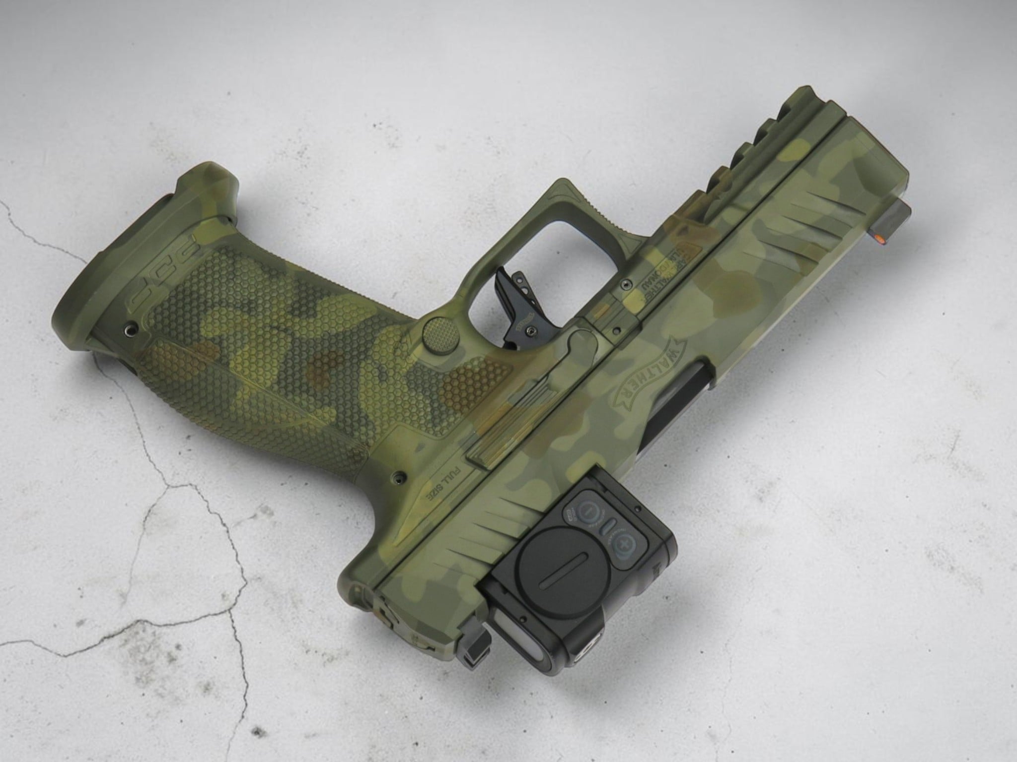 SK Customs Green Camo Edition Walther PDP Pro 9mm FS 4.5" 18+1 with Aimpoint Acro 2881225PRO - Image 7