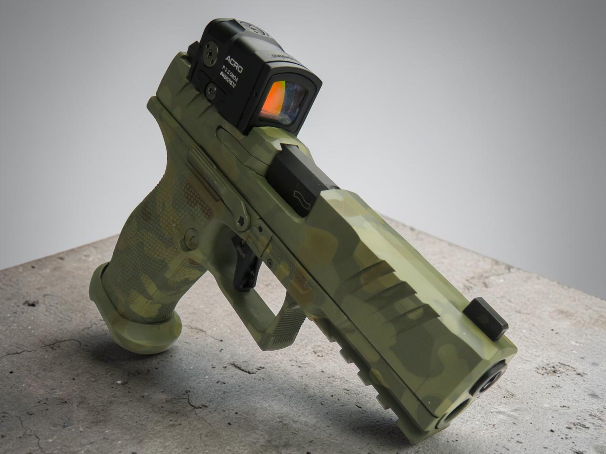 SK Customs Green Camo Edition Walther PDP Pro 9mm FS 4.5" 18+1 with Aimpoint Acro 2881225PRO - Image 9