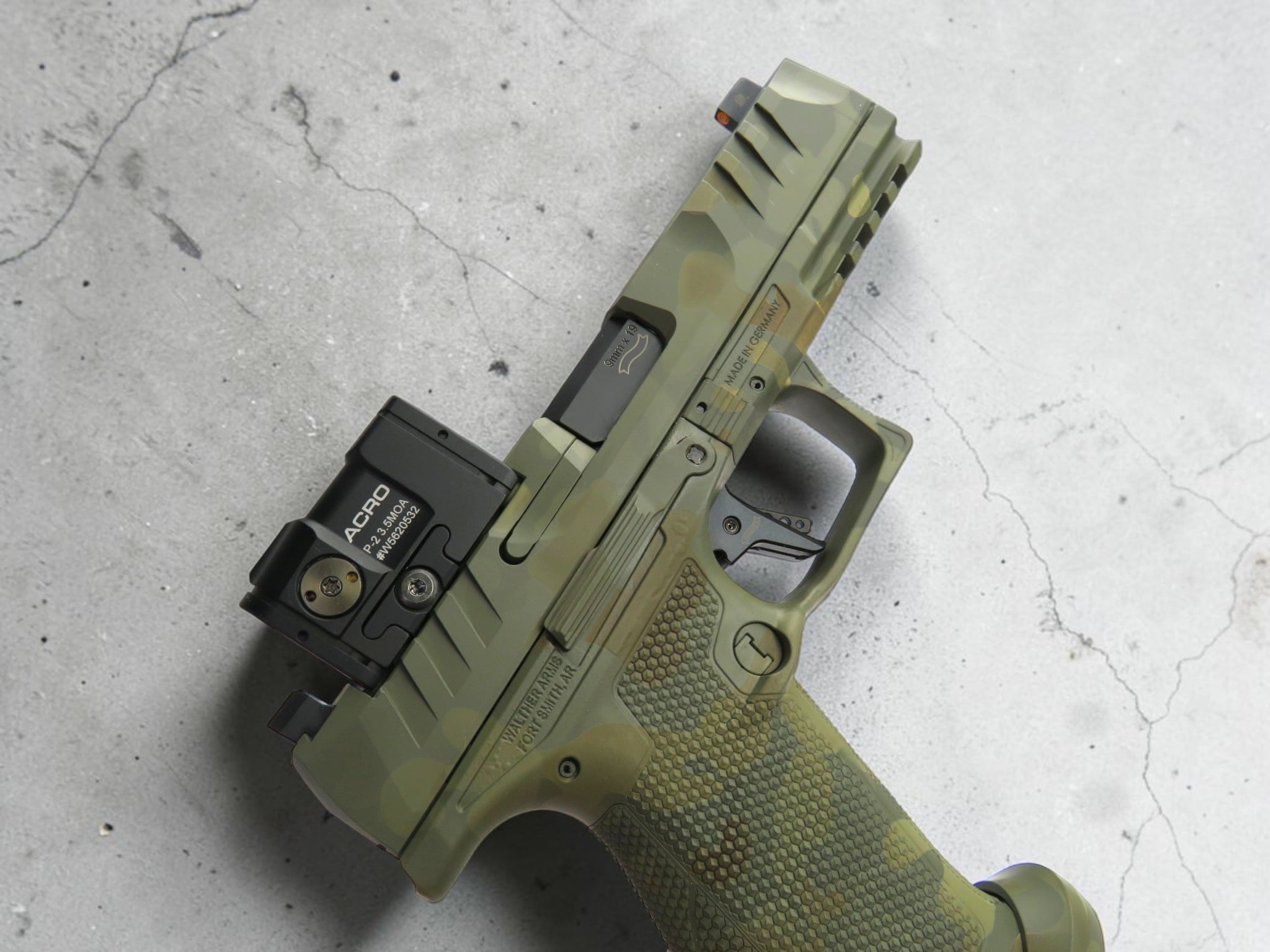 SK Customs Green Camo Edition Walther PDP Pro 9mm FS 4.5" 18+1 with Aimpoint Acro 2881225PRO - Image 11