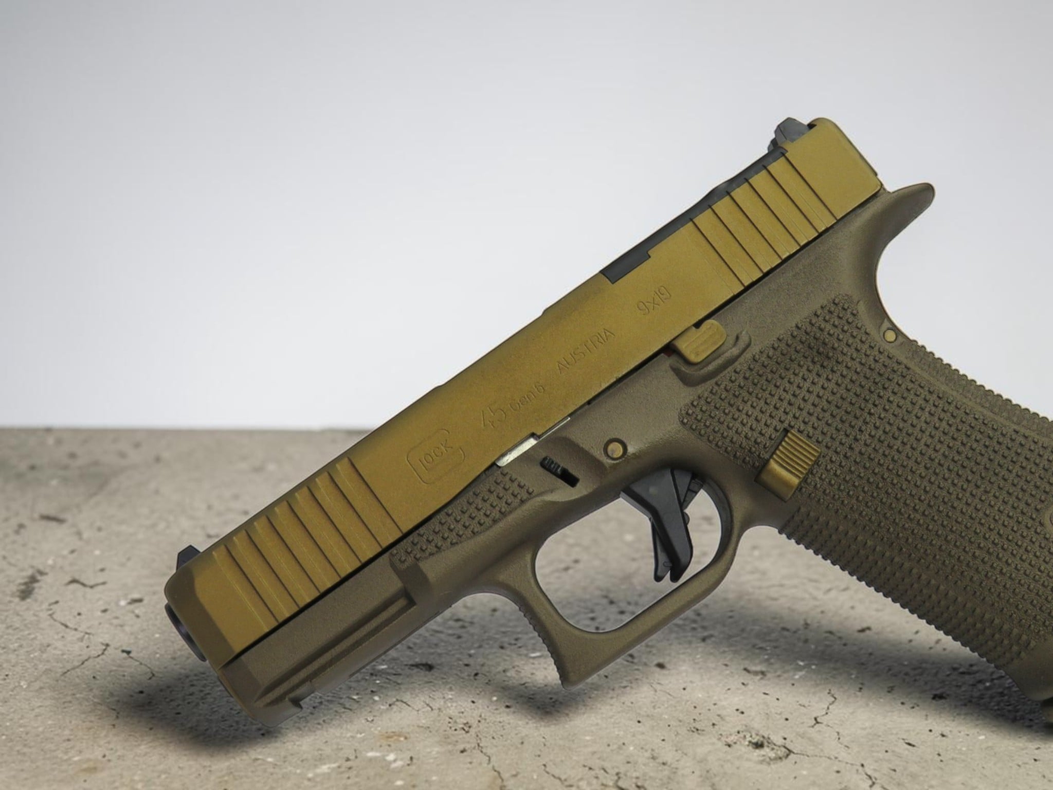 SK Customs Glock 45 Gen 6 ORS Bronze/FDE CERAKOTE 17rd Mags - Image 3