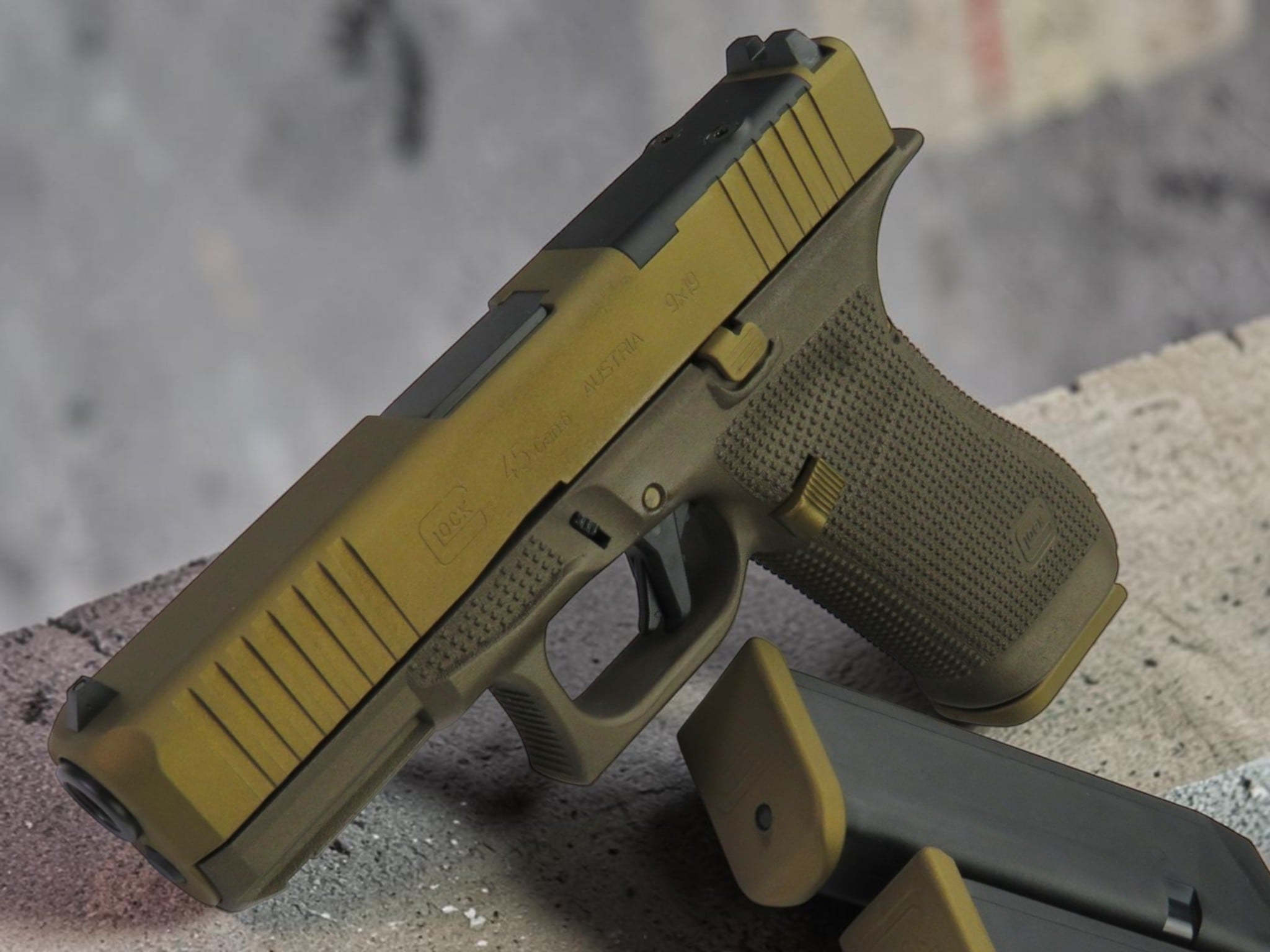 SK Customs Glock 45 Gen 6 ORS Bronze/FDE CERAKOTE 17rd Mags - Image 2