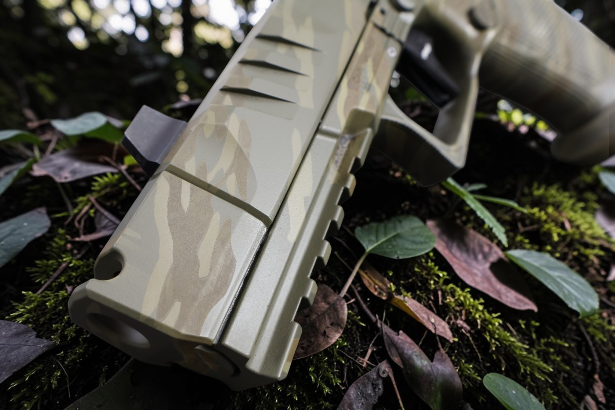 SK Customs Green Camo Tiger Stripe Walther PDP Pro-X FS 4.6" 20rd PMM Comp - Image 3
