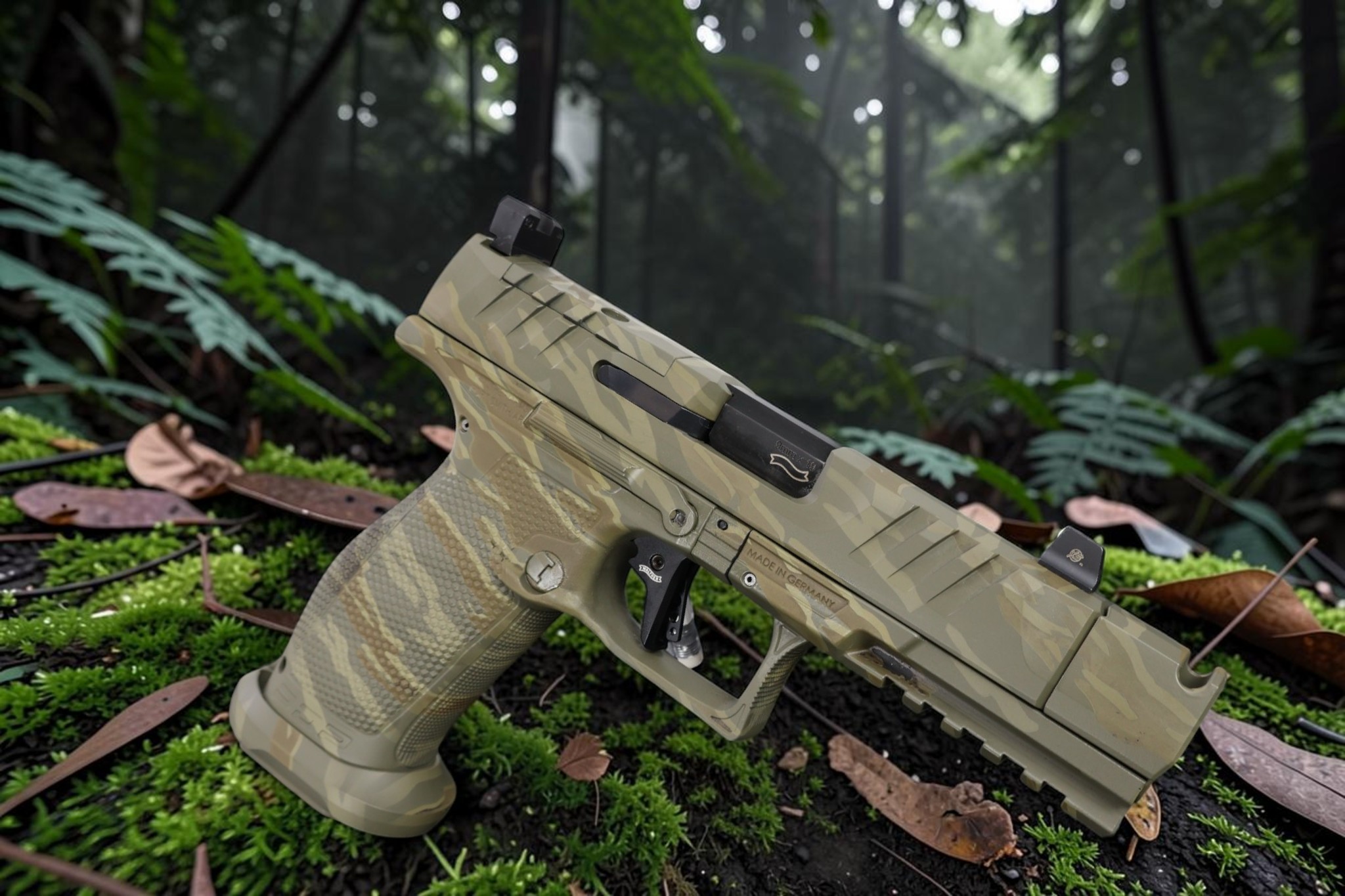 SK Customs Green Camo Tiger Stripe Walther PDP Pro-X FS 4.6" 20rd PMM Comp - Image 6