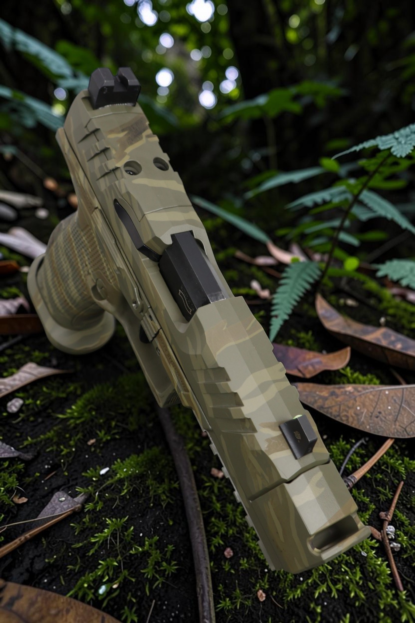 SK Customs Green Camo Tiger Stripe Walther PDP Pro-X FS 4.6" 20rd PMM Comp - Image 8