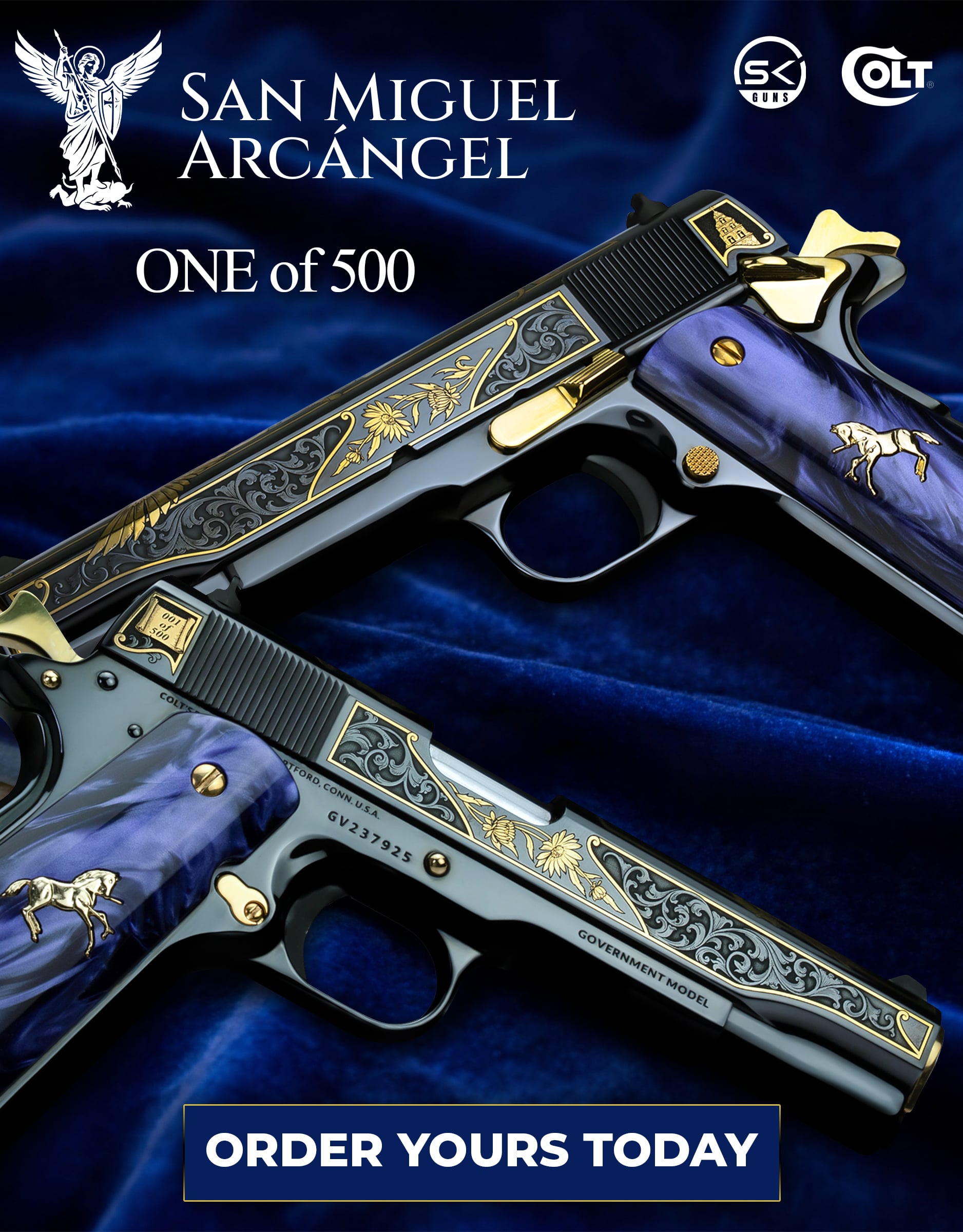 SK CUSTOMS SAN MIGUEL ARCÁNEL (SAINT MICHAEL) Colt 1911 38sup ONE of 500-img-0