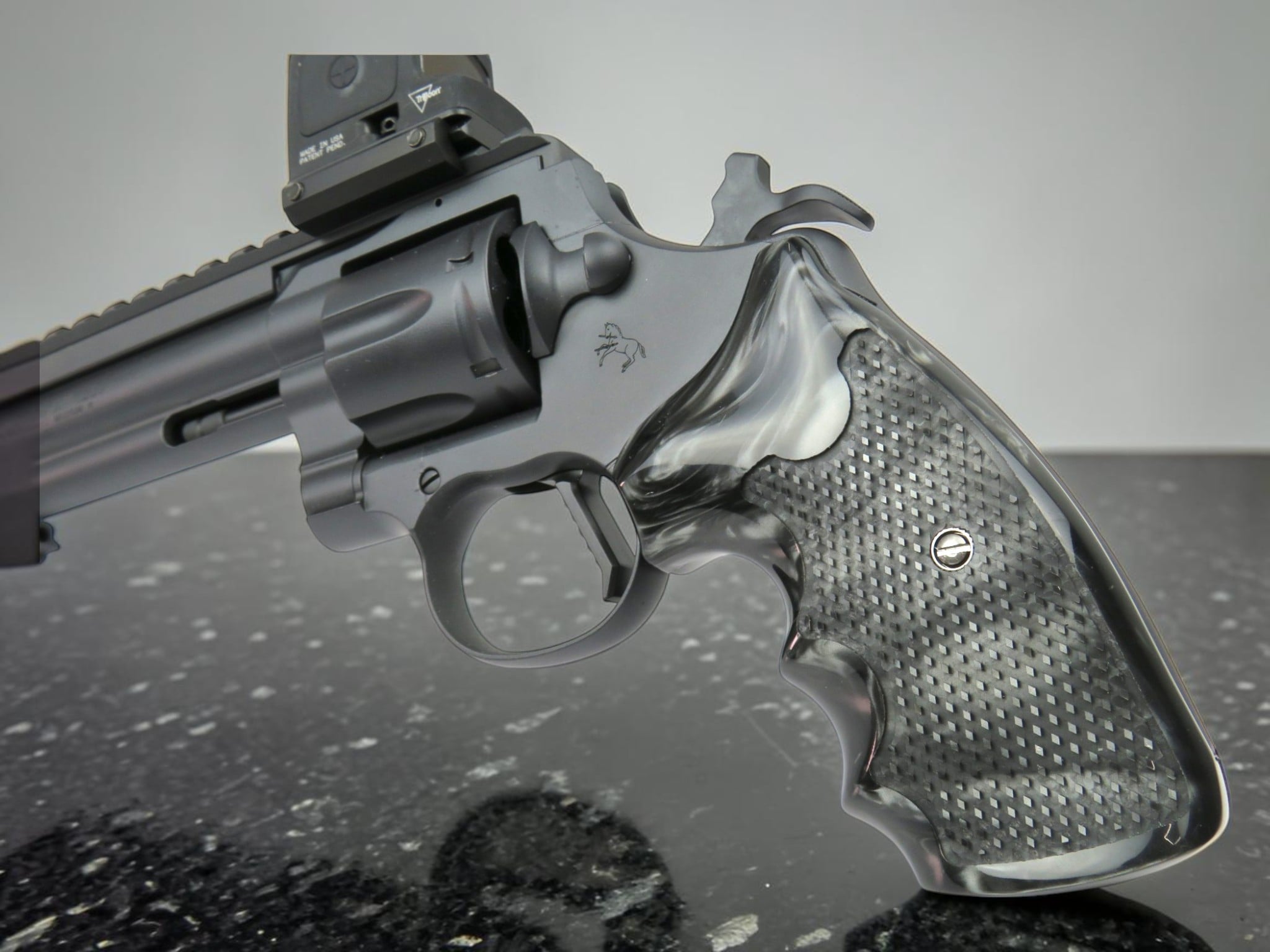 SK Customs Custom Shop Colt Python 6" Compensated, Pic Rail, RMR/RCR Mount, RCR Red Dot, Reactiv Maxx Grips - Image 4