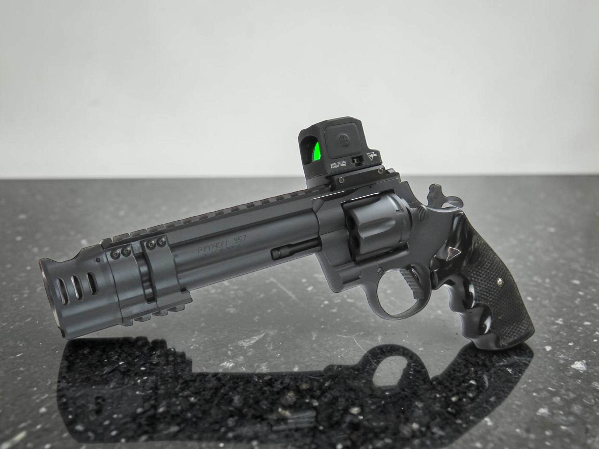 SK Customs Custom Shop Colt Python 6" Compensated, Pic Rail, RMR/RCR Mount, RCR Red Dot, Reactiv Maxx Grips