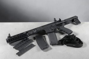 Troy Industries Defender Personal Survival Weapon PSW Pistol Brace 556 75  Integrally Suppressed BLK
