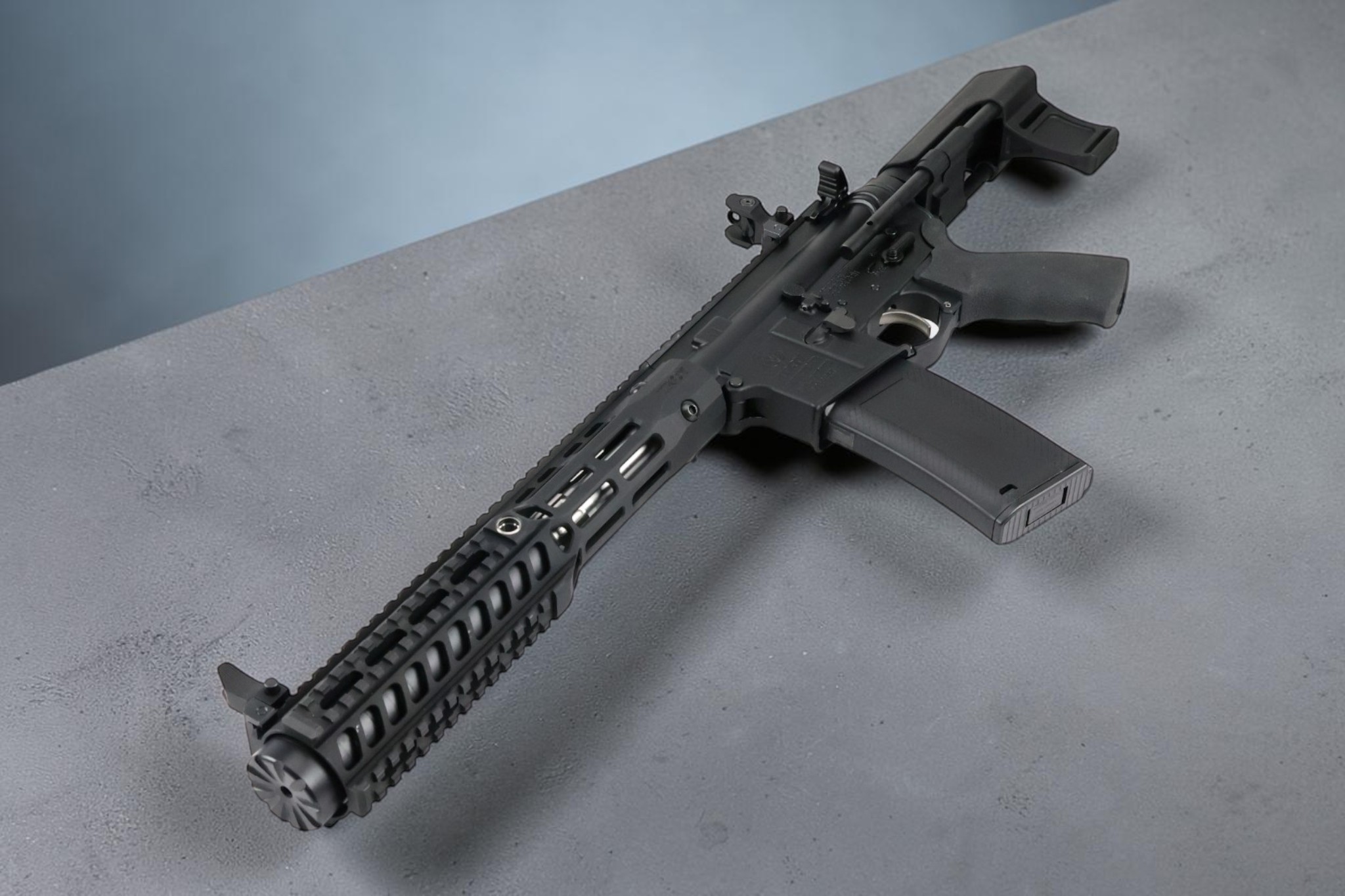Troy Industries Defender Personal Survival Weapon PSW, Pistol Brace 5.56, 7.5" - Integrally Suppressed BLK - Image 2