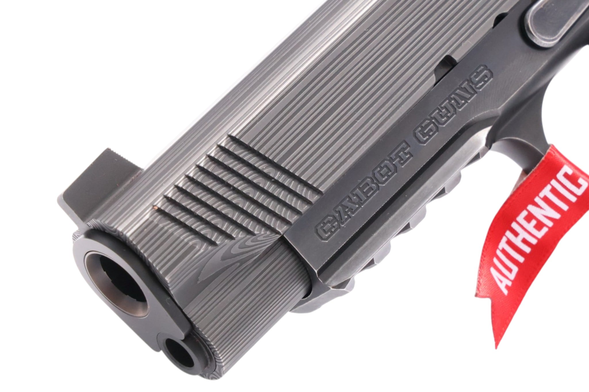 Cabot Guns Damascus Apocolypse Commander 45acp Zebra Carbon Fiber Grips - Image 4