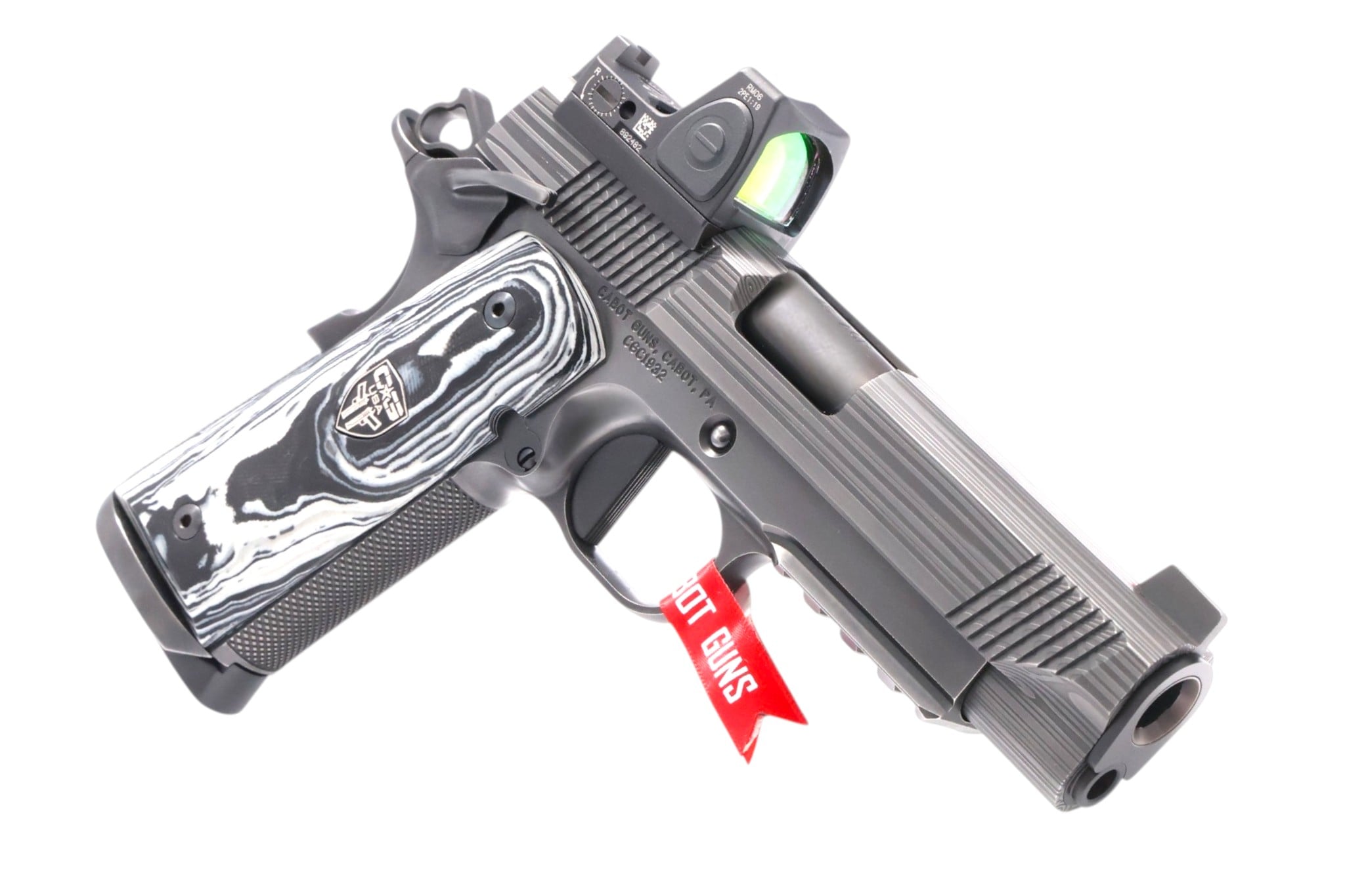 Cabot Guns Damascus Apocolypse Commander 45acp Zebra Carbon Fiber Grips - Image 5