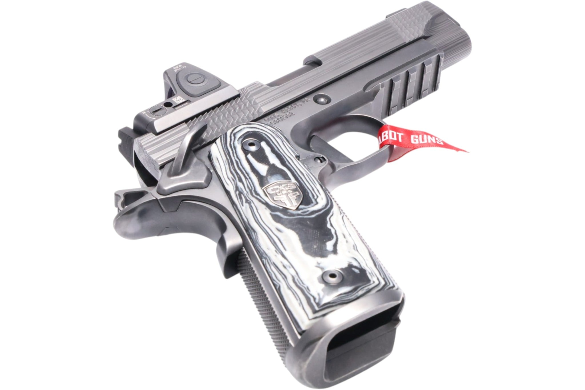 Cabot Guns Damascus Apocolypse Commander 45acp Zebra Carbon Fiber Grips - Image 13
