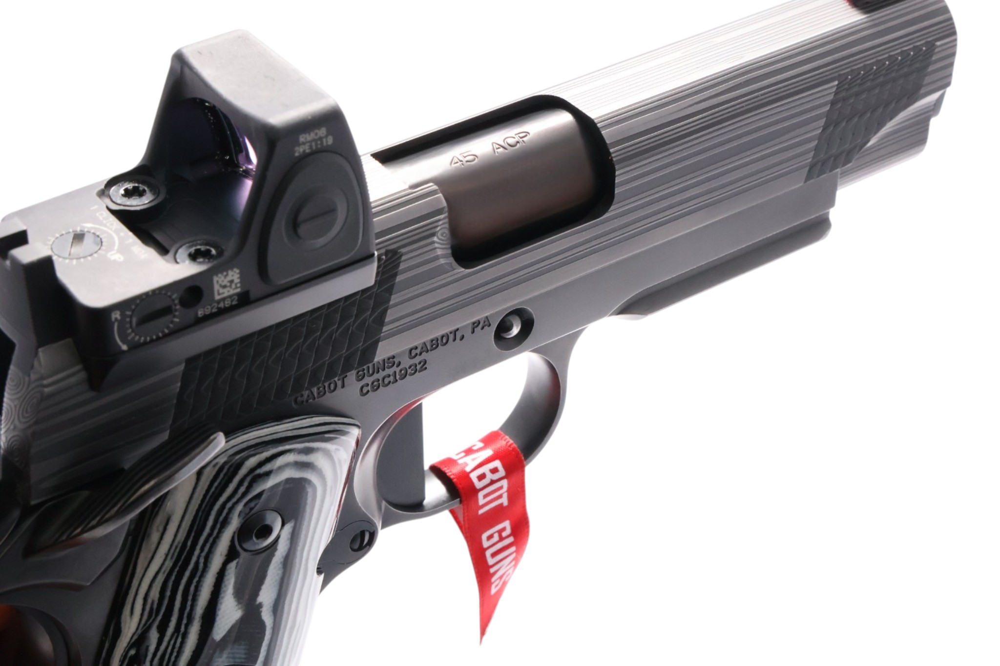 Cabot Guns Damascus Apocolypse Commander 45acp Zebra Carbon Fiber Grips - Image 16