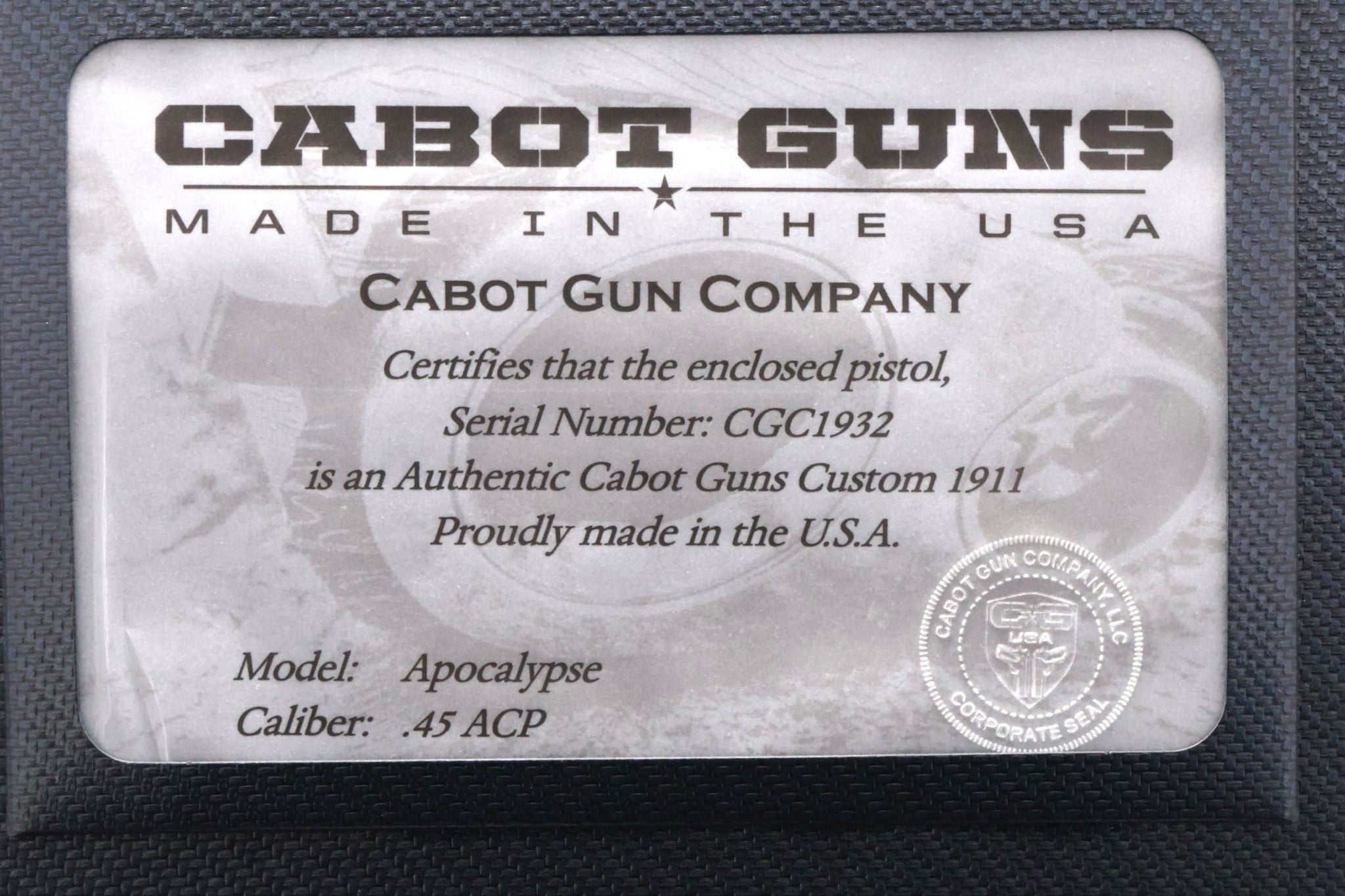 Cabot Guns Damascus Apocolypse Commander 45acp Zebra Carbon Fiber Grips - Image 19