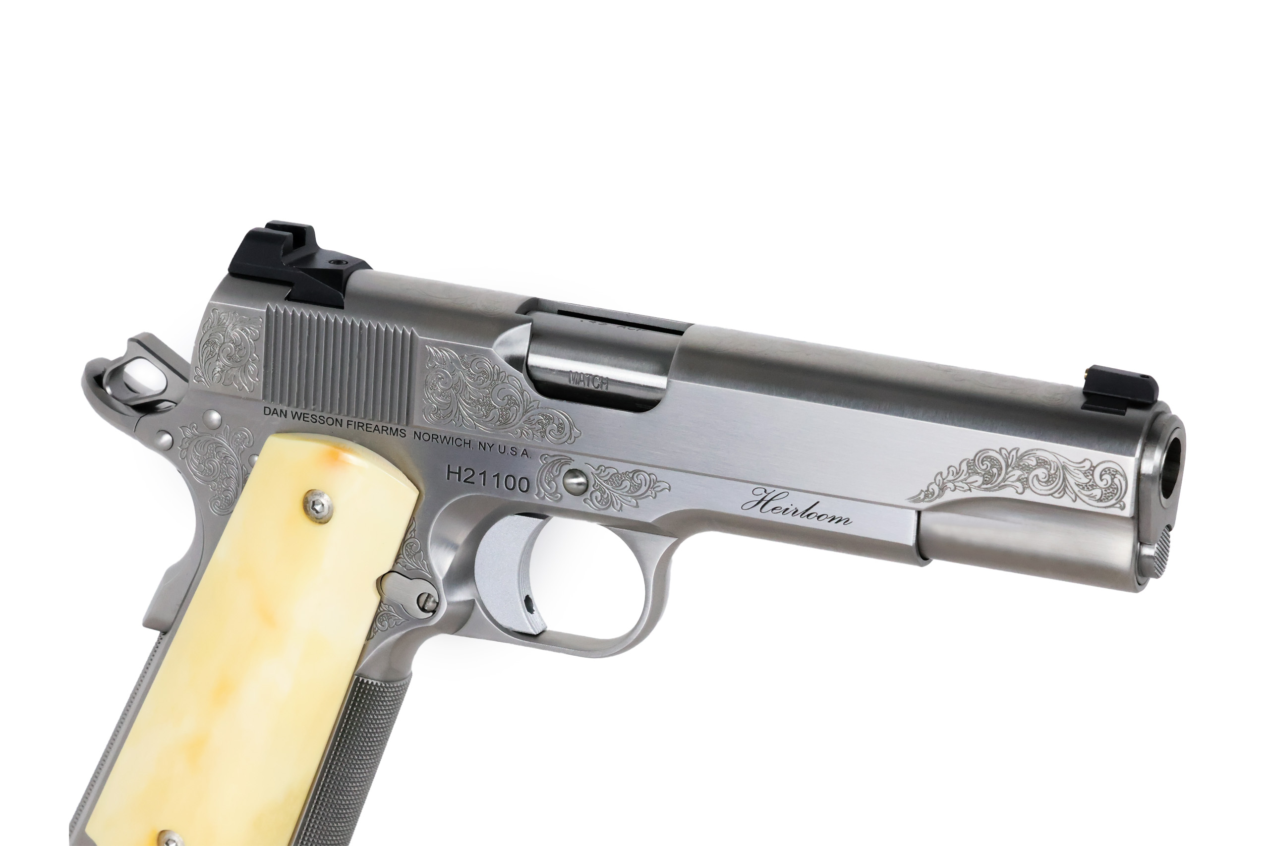 Dan Wesson Heirloom 1911 5" 45acp Engraved #100 - Image 3