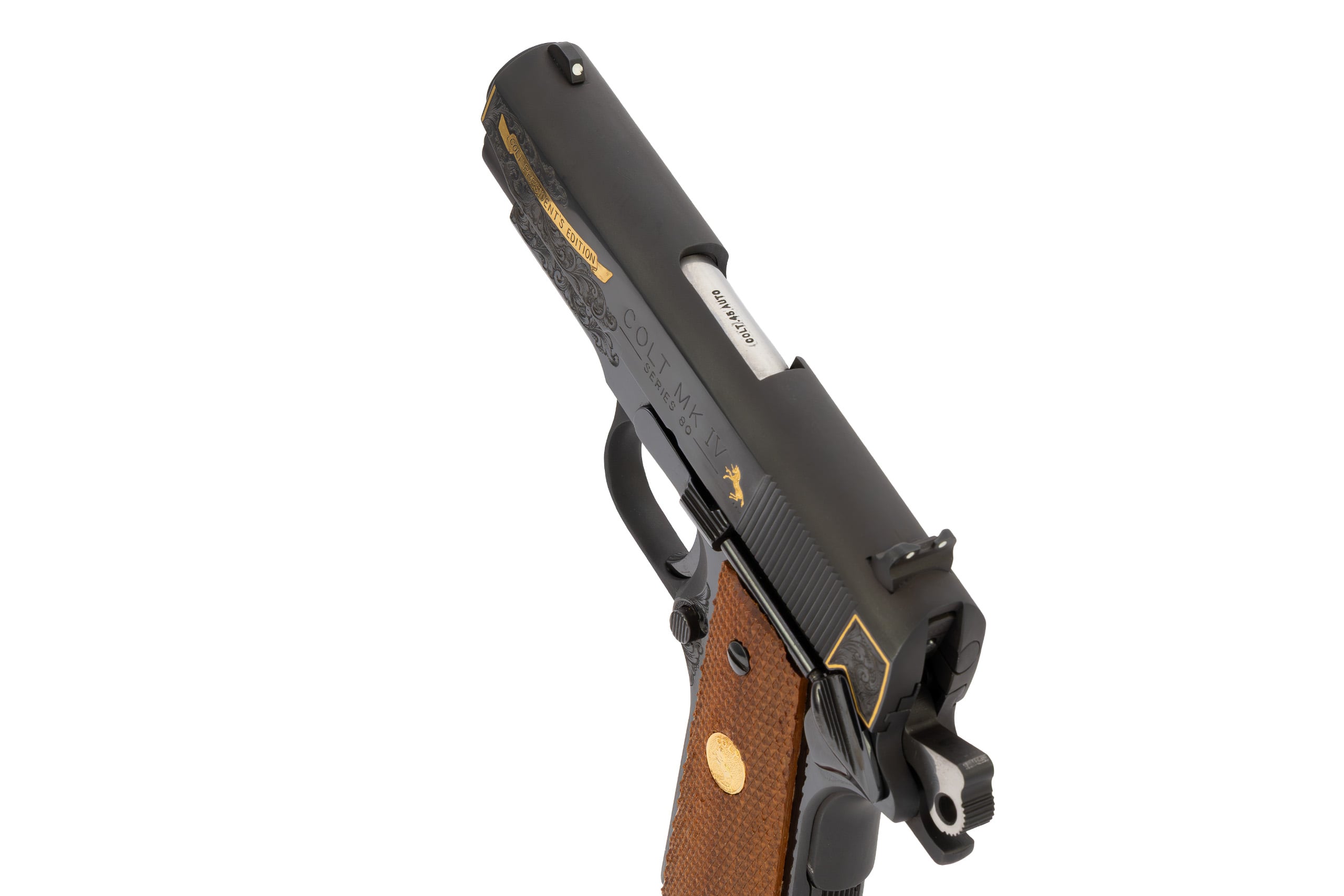 Colt President Gary W. French Custom Shop ONE of ONE Factory Engraved Steve Kamyk and Alvin A. White Colt 1911 - Image 4